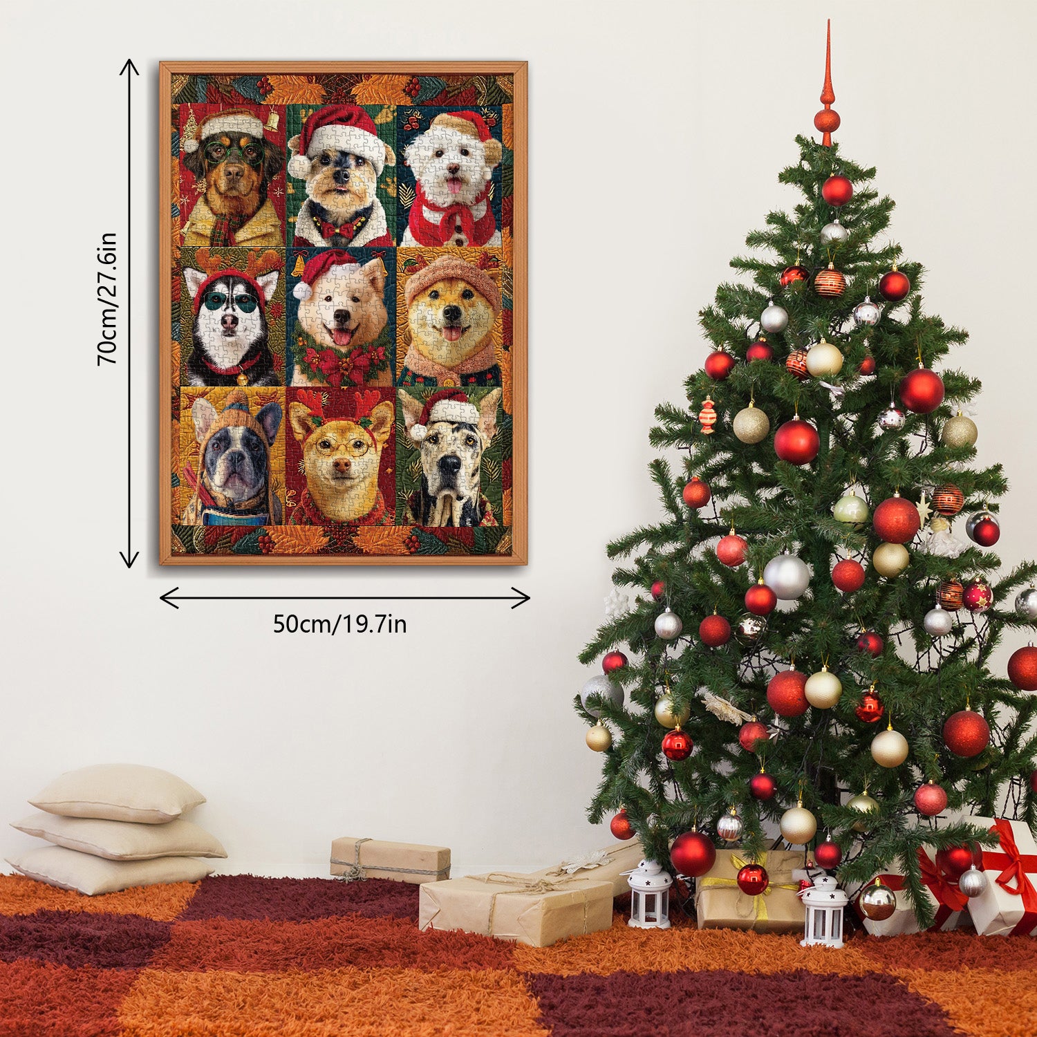 Christmas Dogs Jigsaw Puzzle 1000 Piece