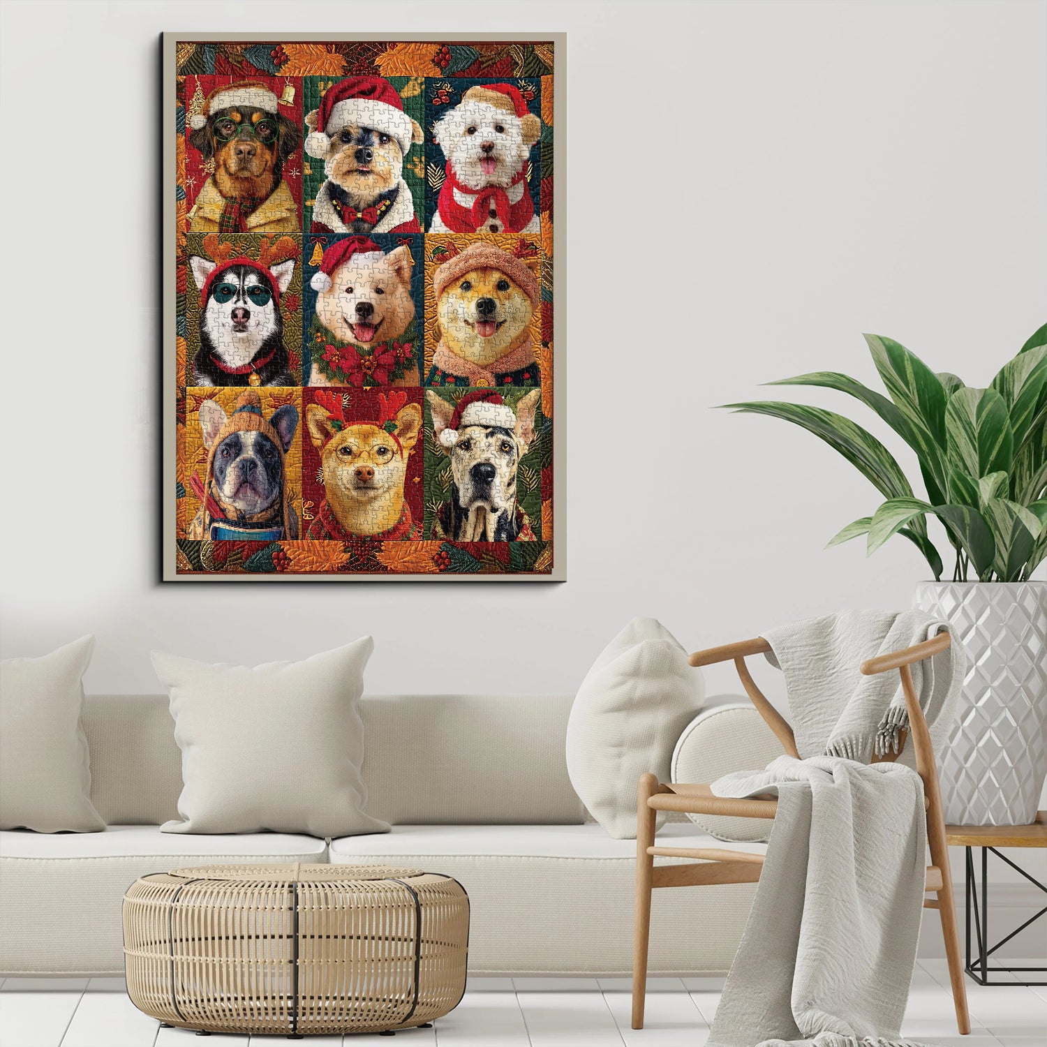 Christmas Dogs Jigsaw Puzzle 1000 Piece