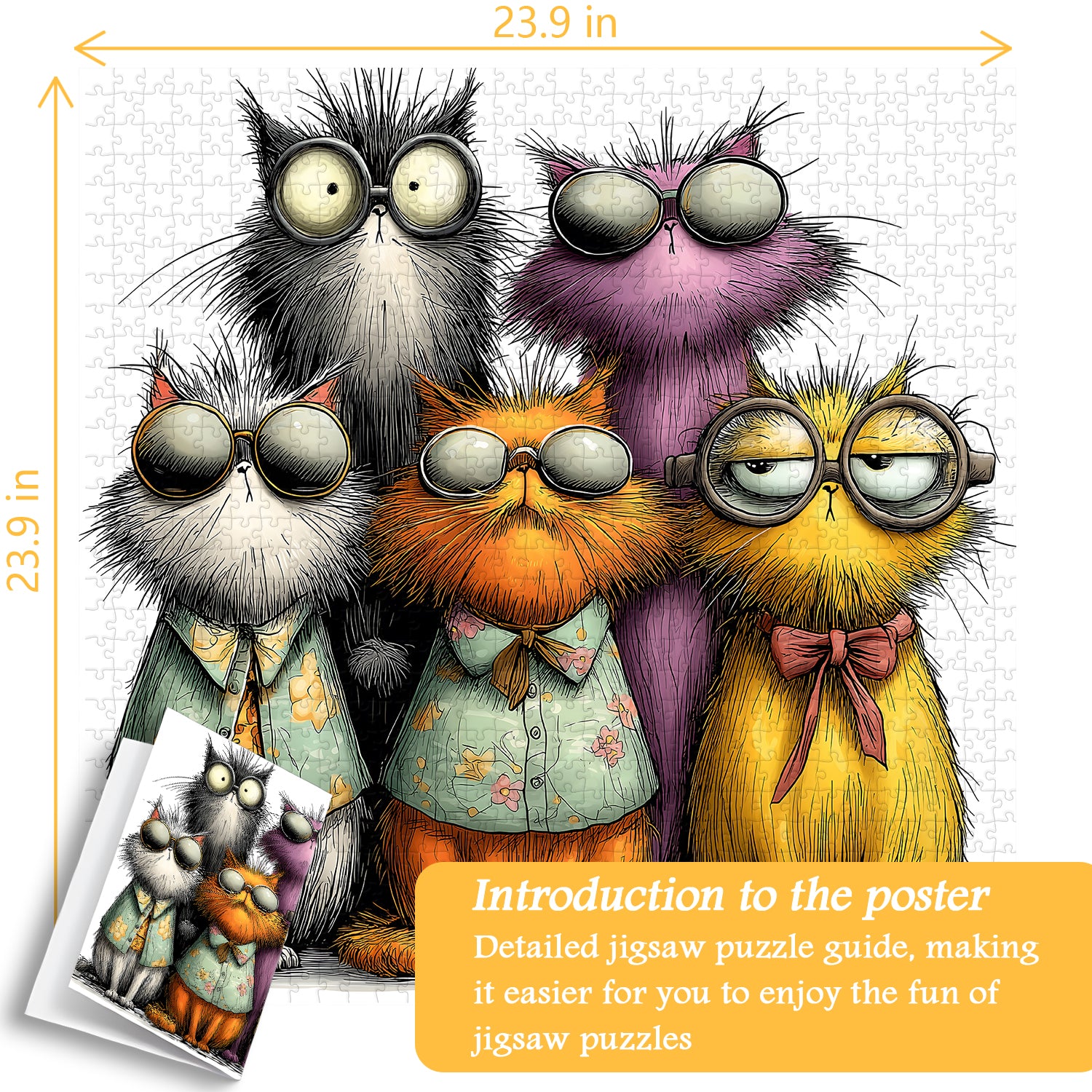 Cool Cat Squad Jigsaw Puzzle 1000 Pieces