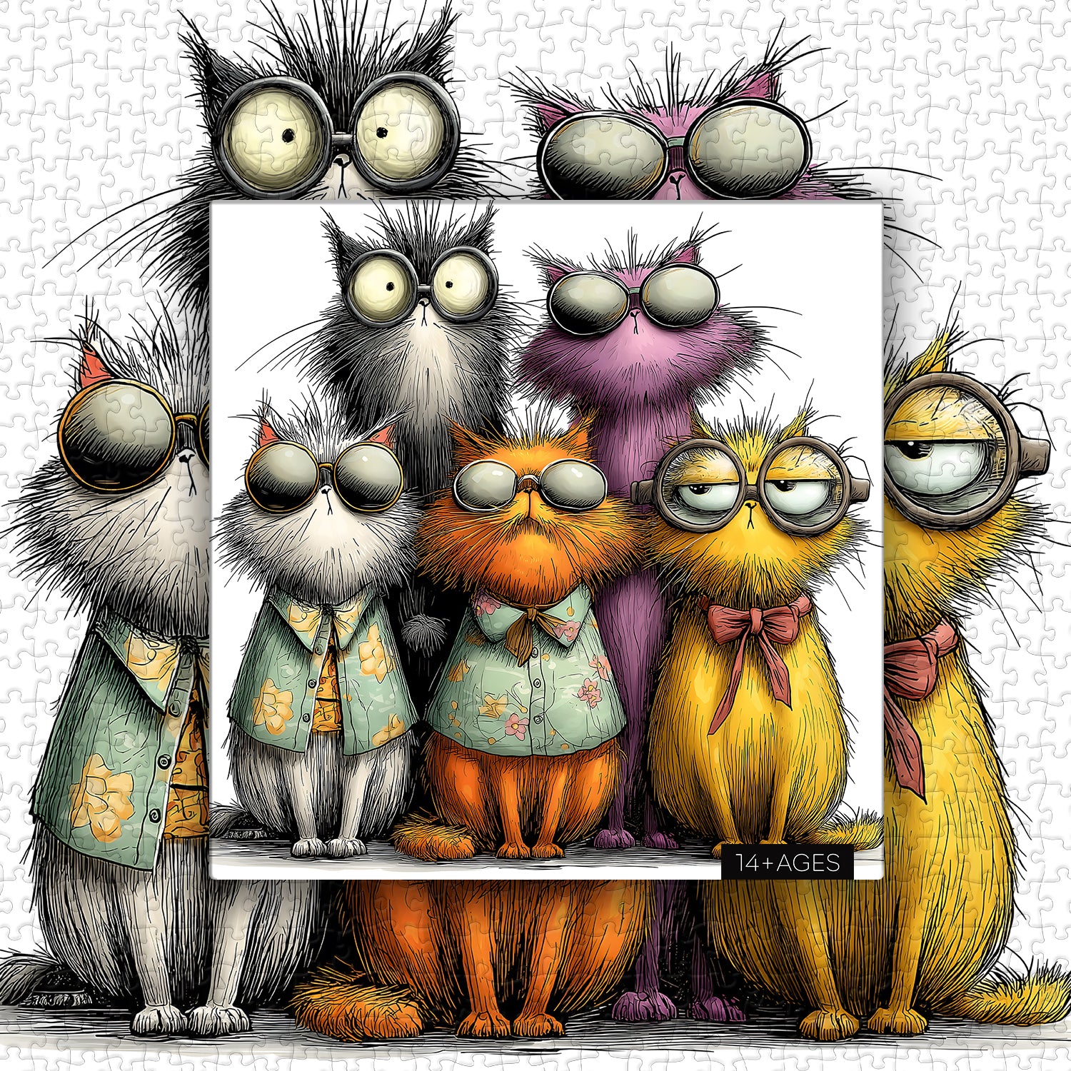 Cool Cat Squad Jigsaw Puzzle 1000 Pieces