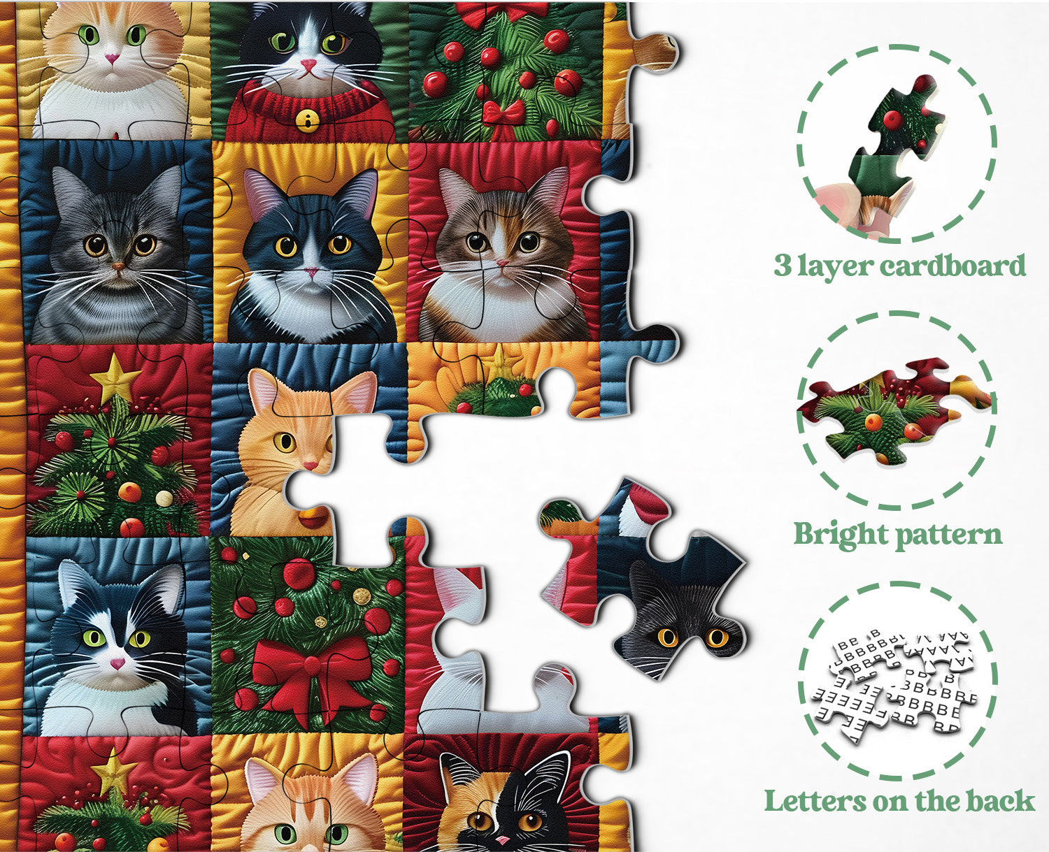Christmas Cats Jigsaw Puzzle 1000 Pieces