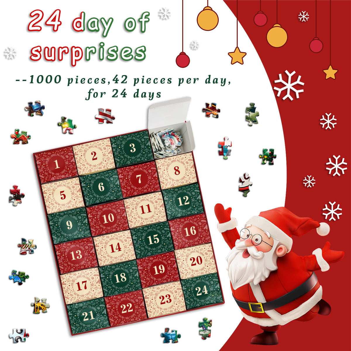 Christmas Store Advent Calendar Jigsaw Puzzle  1000 Pieces