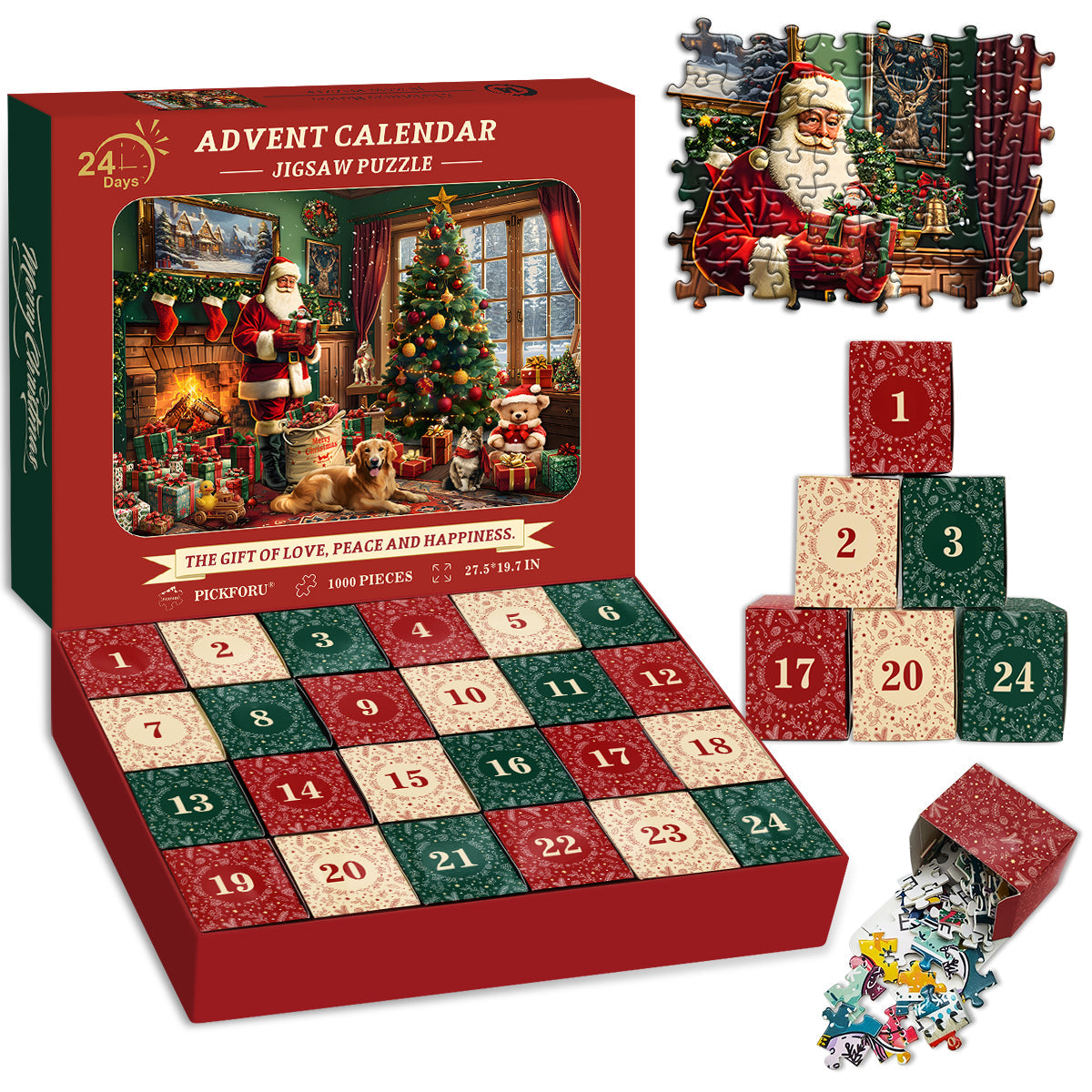 Weihnachtshaus Adventskalender Puzzle 1000 Stücke