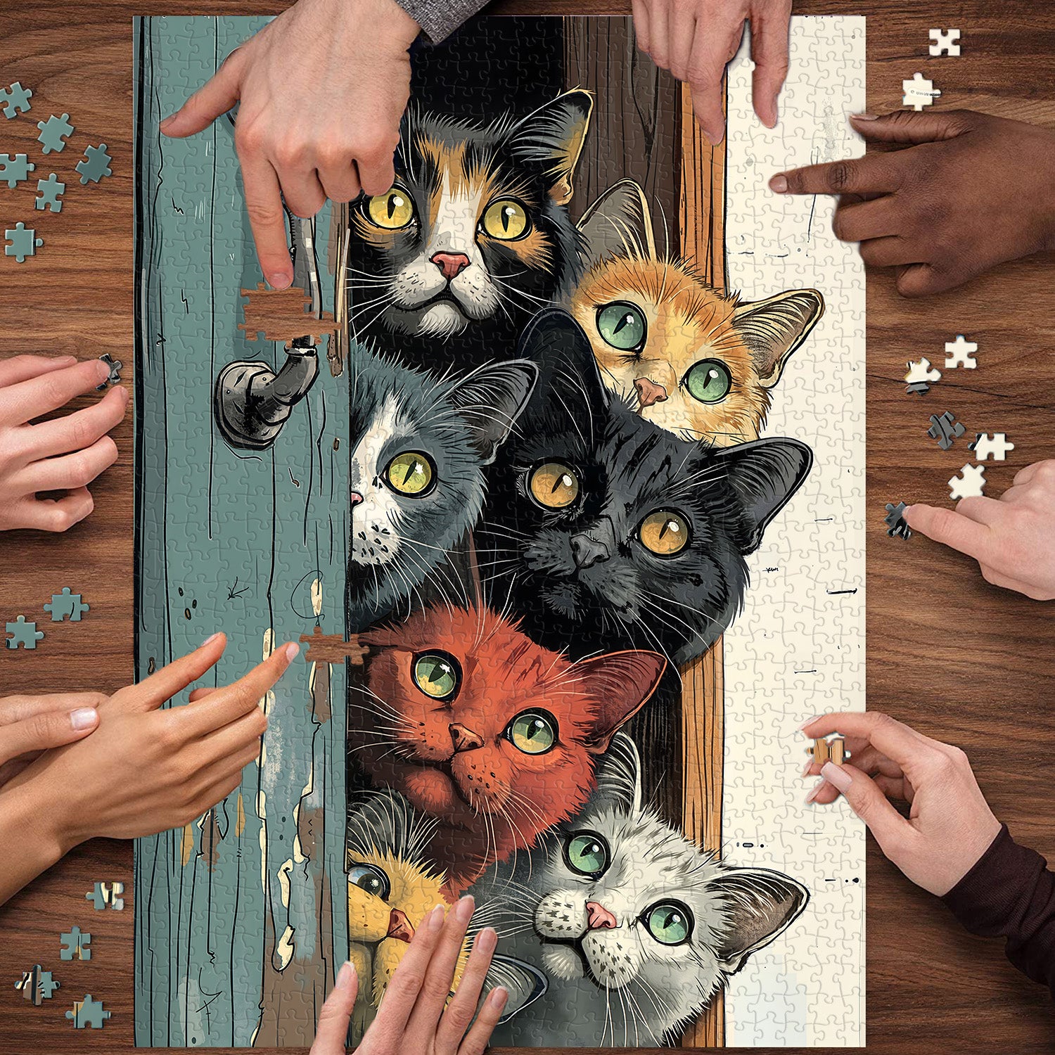 Curious Cat Jigsaw Puzzle 1000 Pieces