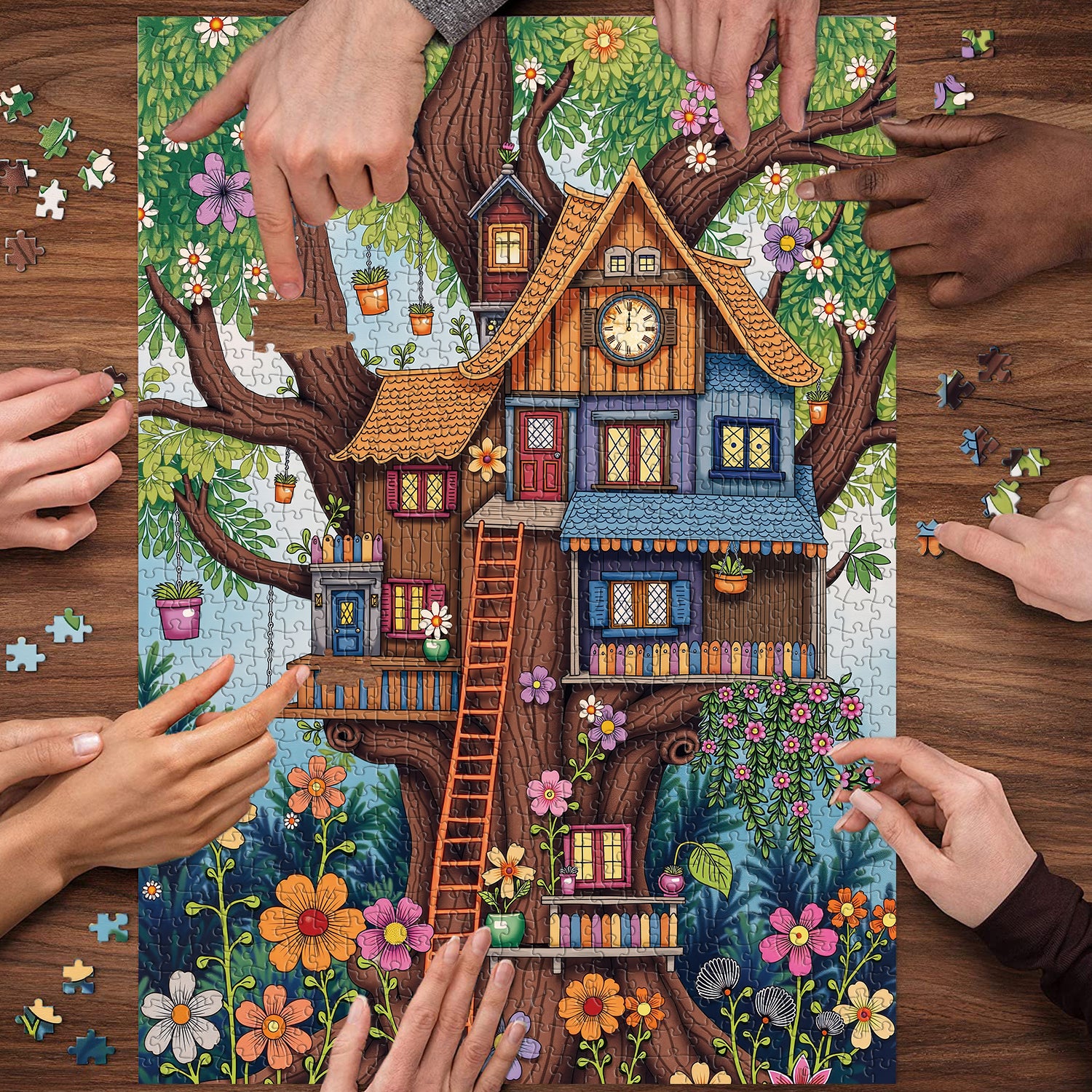 Floral Treehouse Jigsaw Puzzle 1000 Pieces