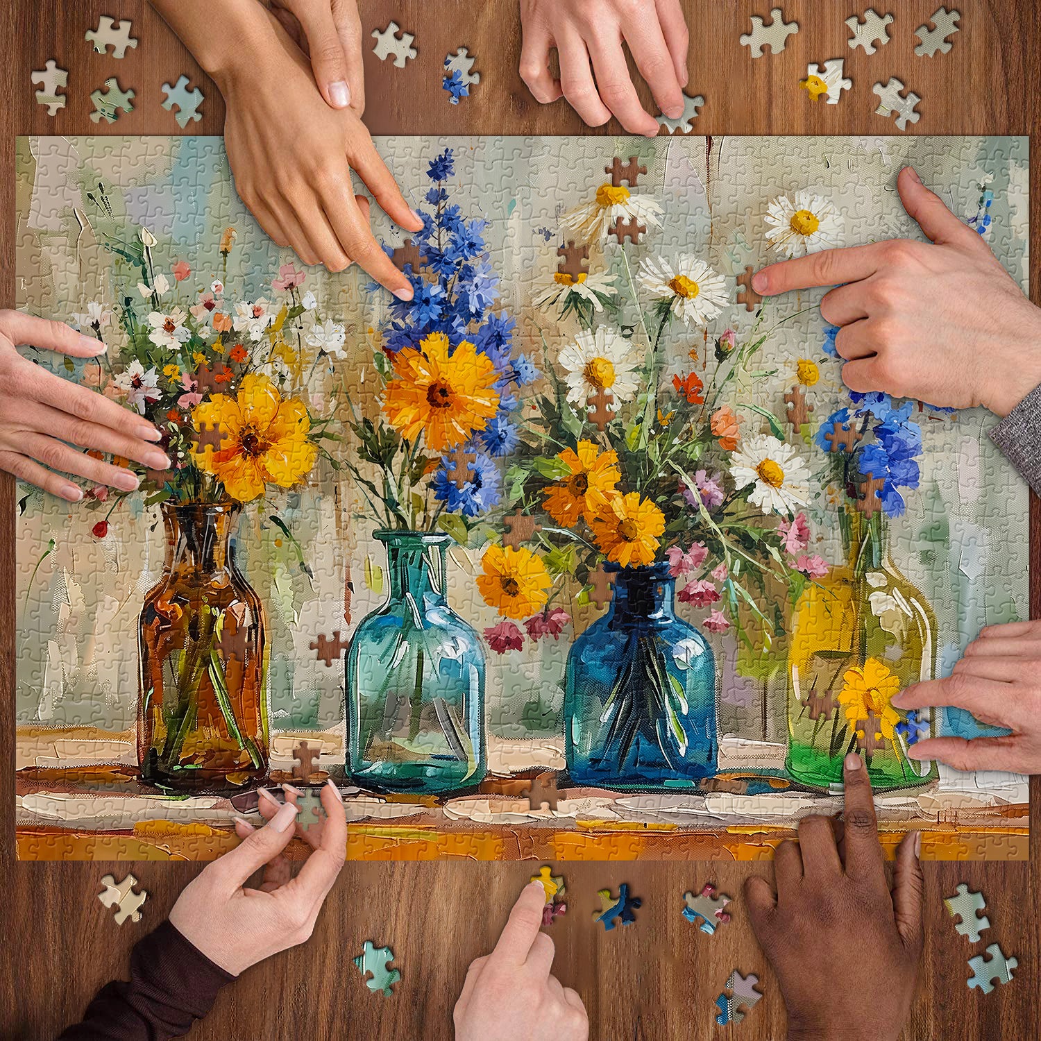 Arreglo de flores de primavera Rompecabezas 1000 piezas