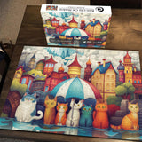 Rain City Cat Shadow Jigsaw Puzzle 1000 Pieces