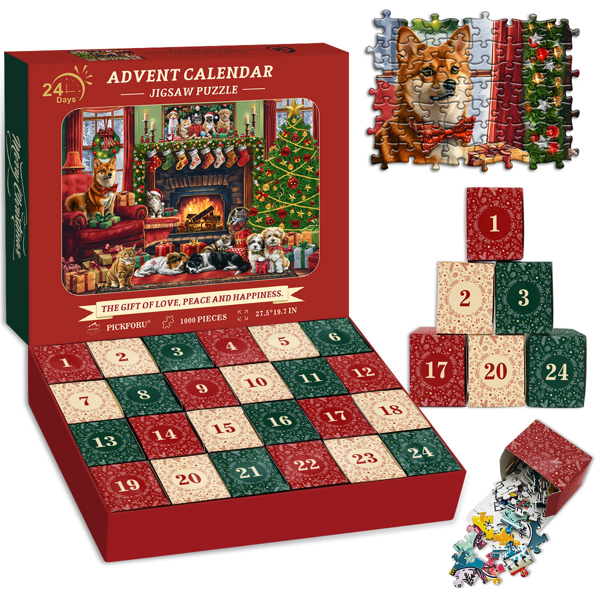 Cozy Christmas Advent Kalender Jigsaw Puzzle 1000 stuks
