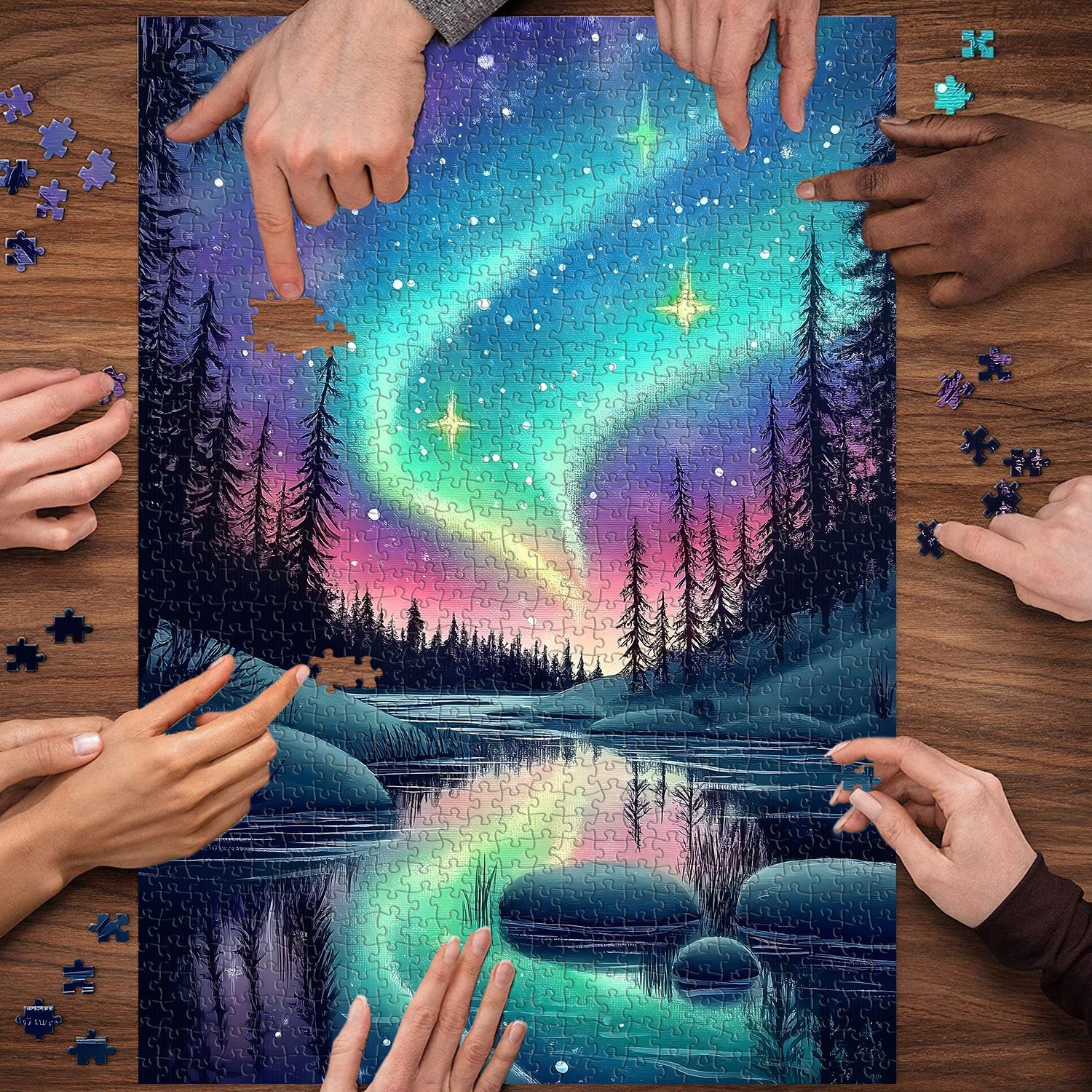 Starlit Aurora Dream Jigsaw Puzzle 1000 -stuk