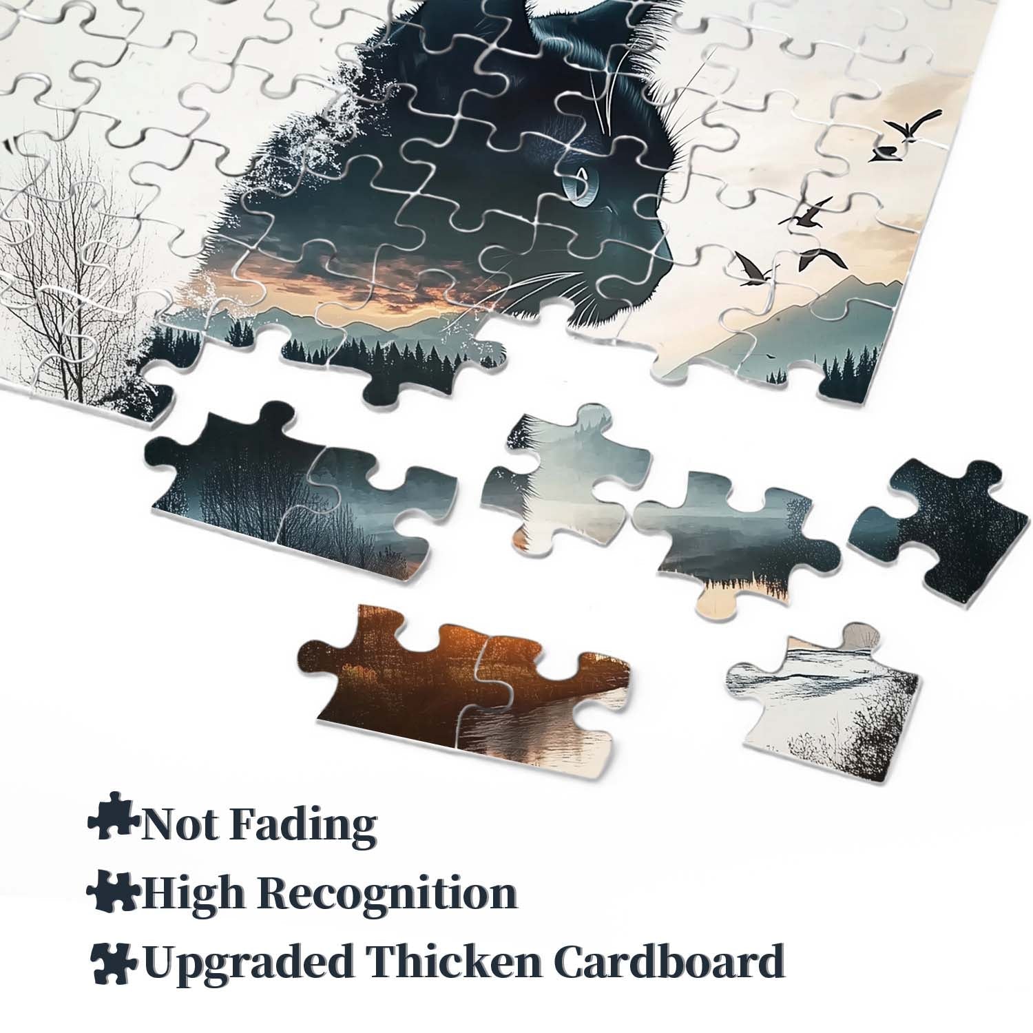 Ink cat scene Jigsaw Puzzle 1000 Pieces