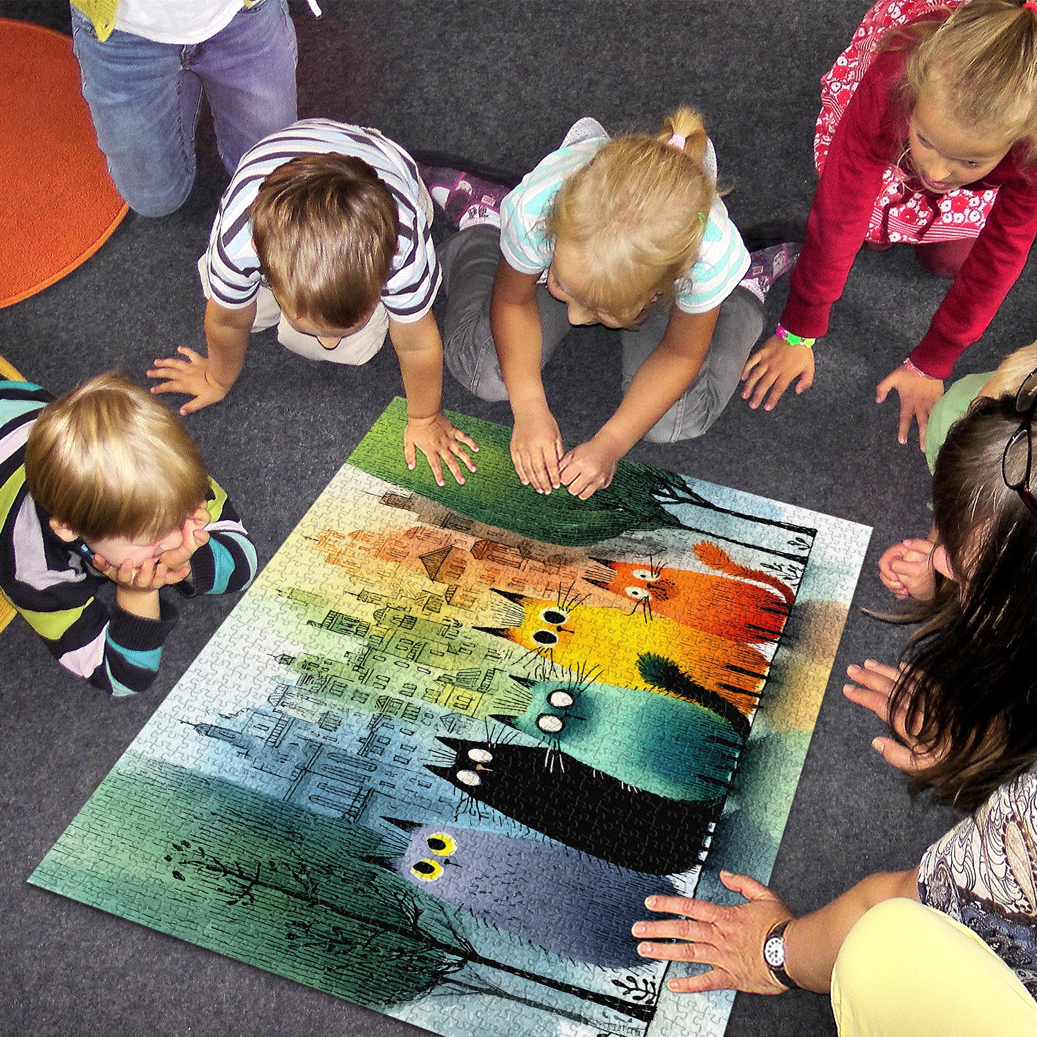 Chromatic Cats Jigsaw Puzzle 1000 Pieces