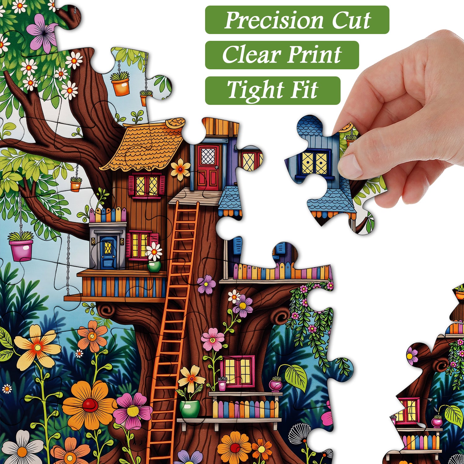 Floral Treehouse Jigsaw Puzzle 1000 Pieces
