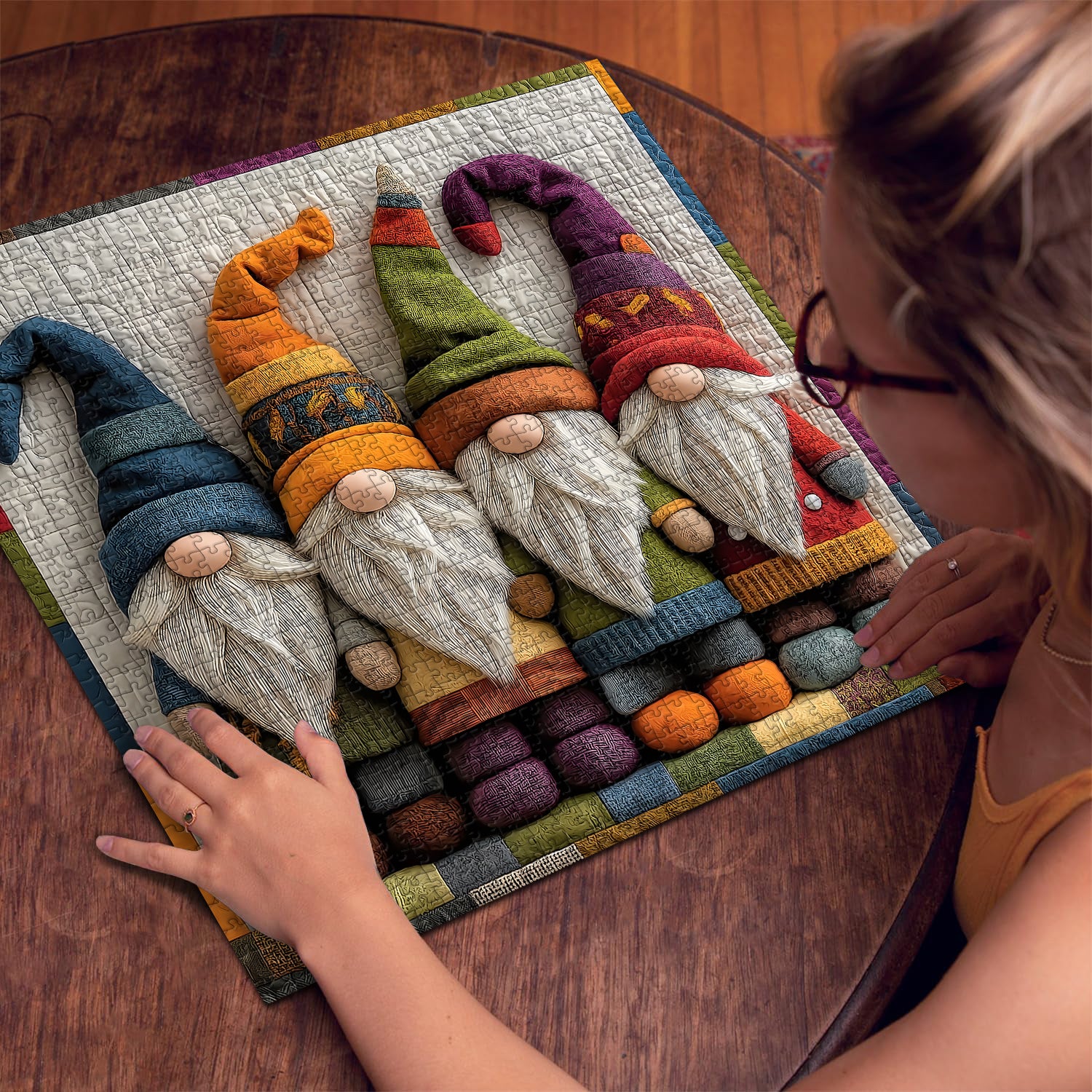 Colorful Gnomes Jigsaw Puzzle 1000 Pieces