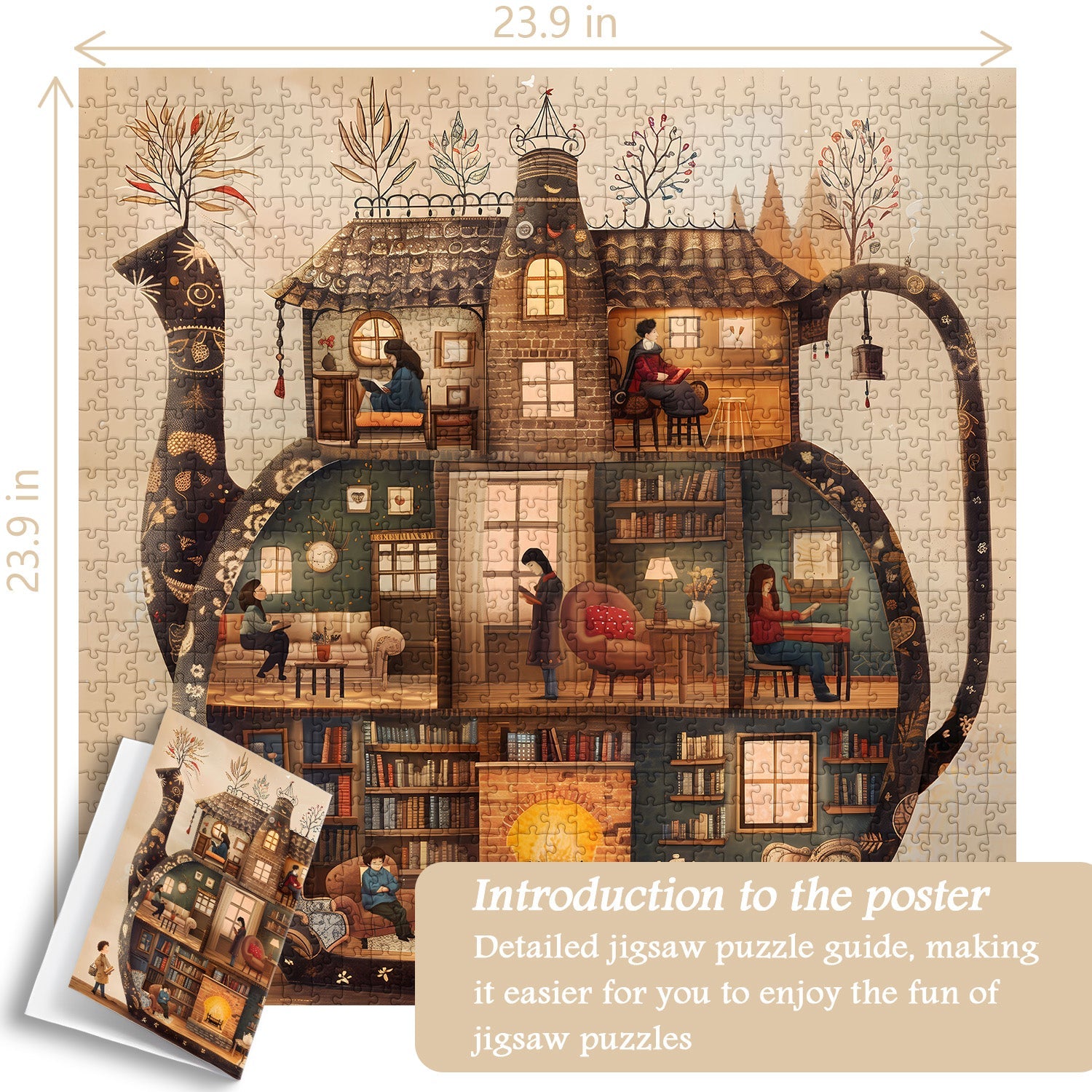 Teapot Library Jigsaw Puzzle 1000 Pieces