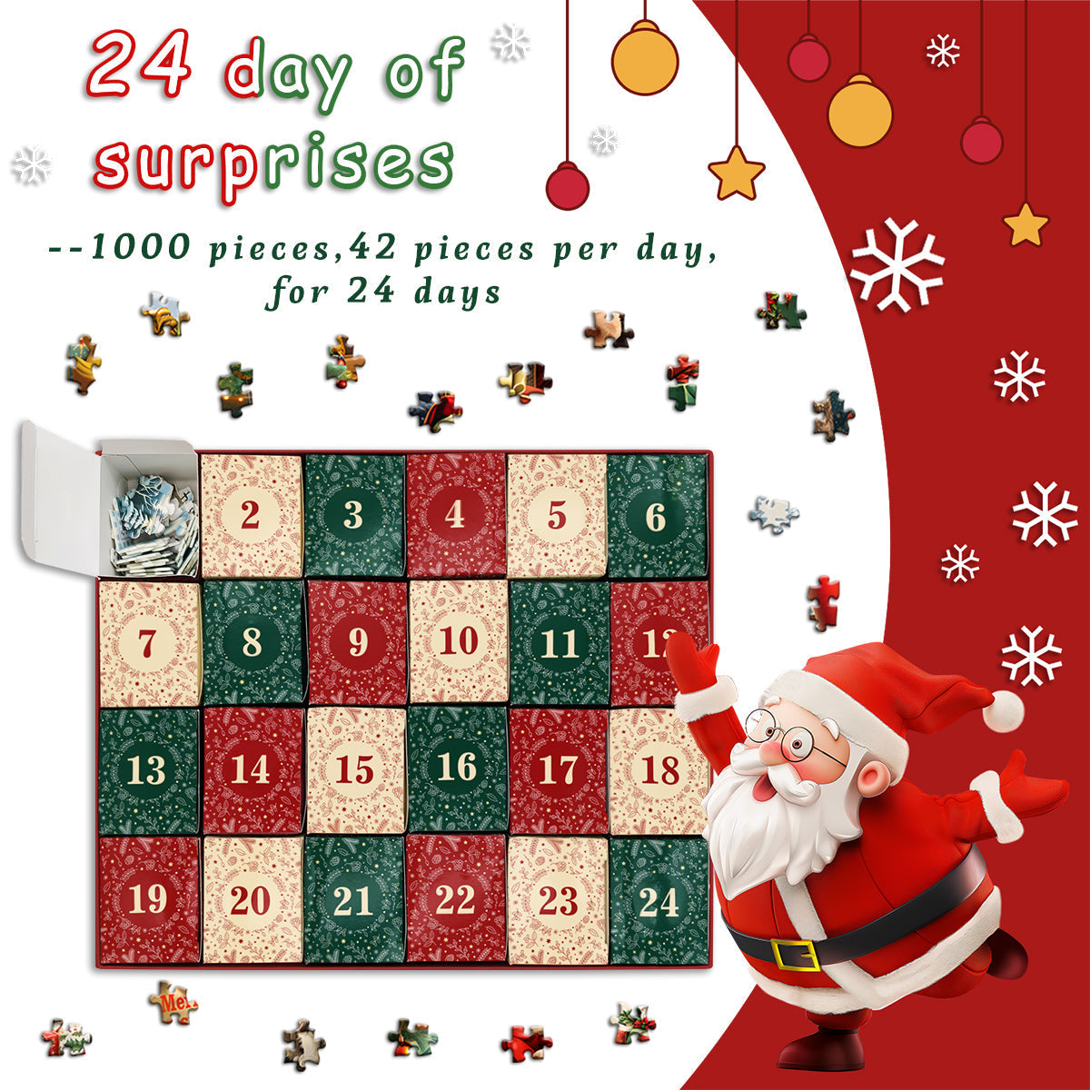Weihnachtshaus Adventskalender Puzzle 1000 Stücke