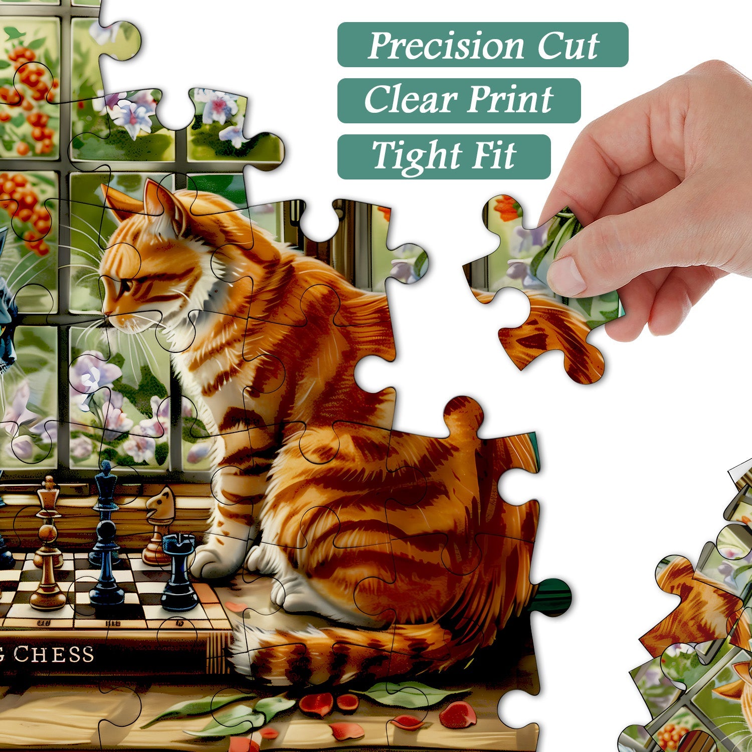 Échecs jouant des chats puzzle 1000 pièces