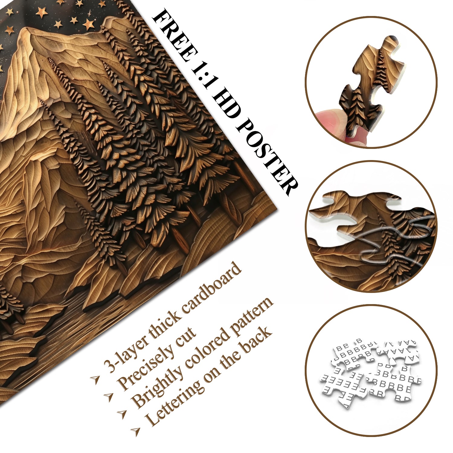 Woodcarving Forest Jigsaw Puzzle 1000 Pieces