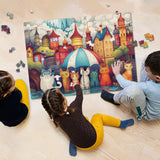 Rain City Cat Shadow Jigsaw Puzzle 1000 Pieces