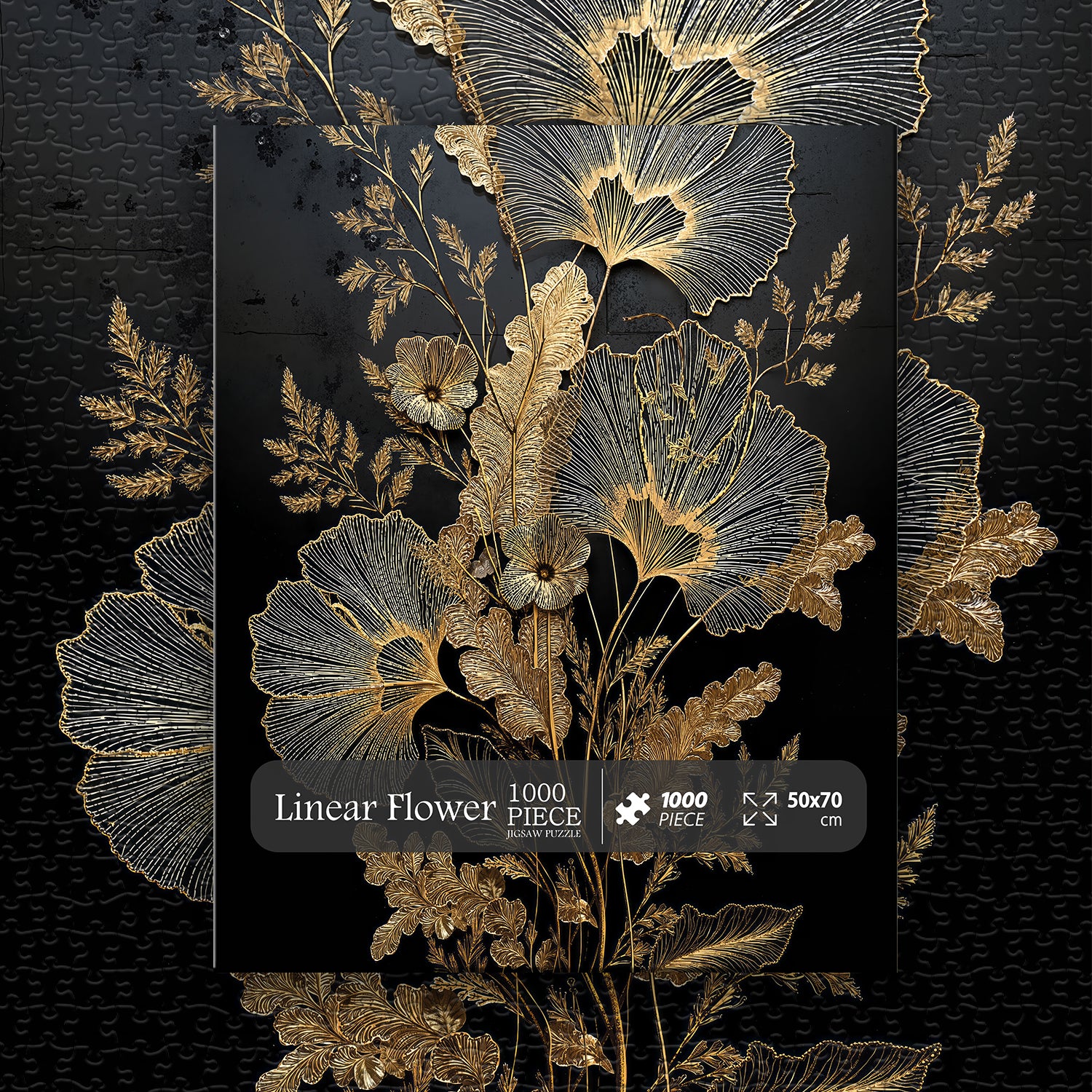 Linear Flower Jigsaw Puzzle 1000 Pieces