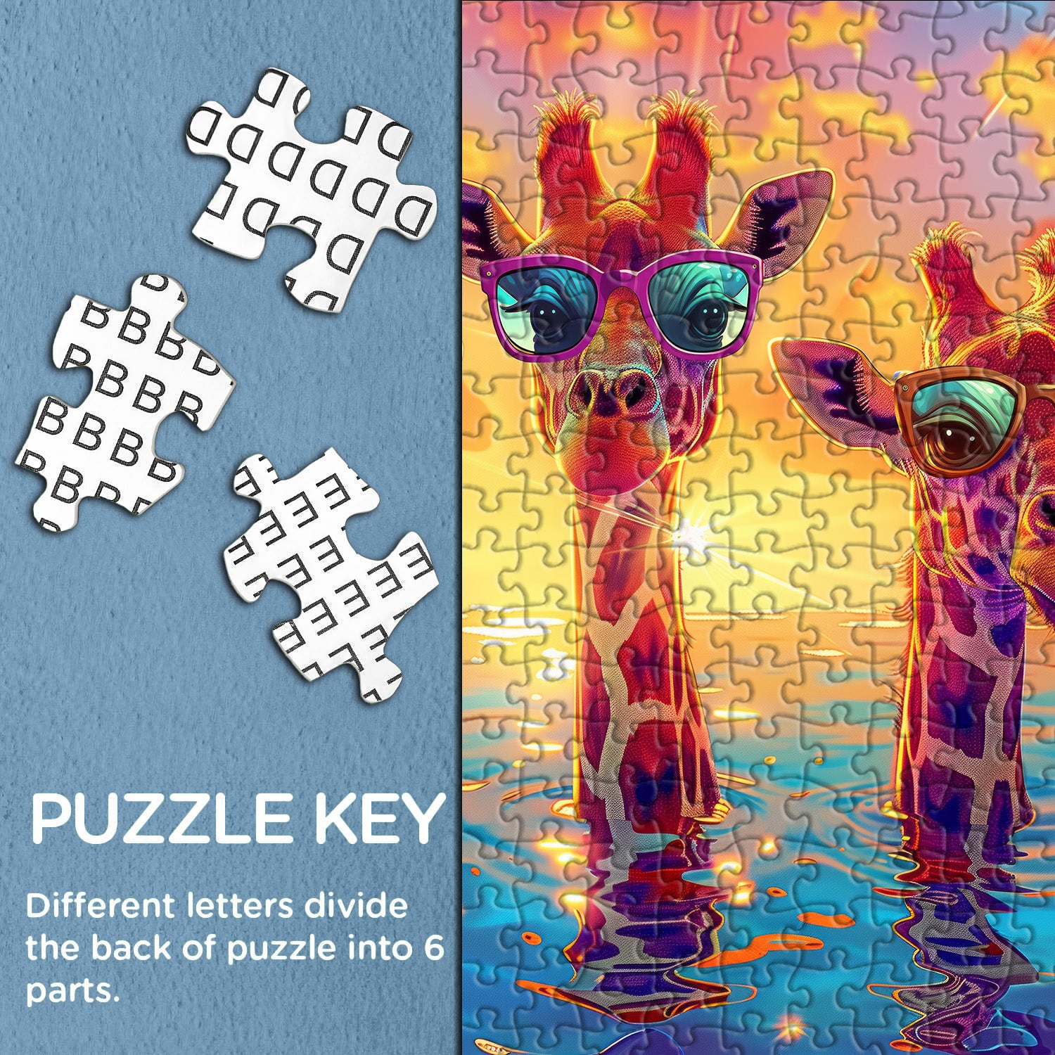 Sunshine Giraffe Jigsaw Puzzle 1000 Pieces