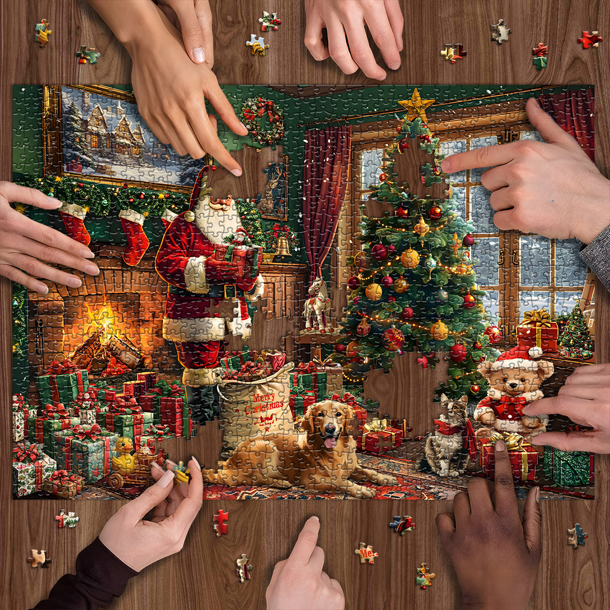 Weihnachtshaus Adventskalender Puzzle 1000 Stücke
