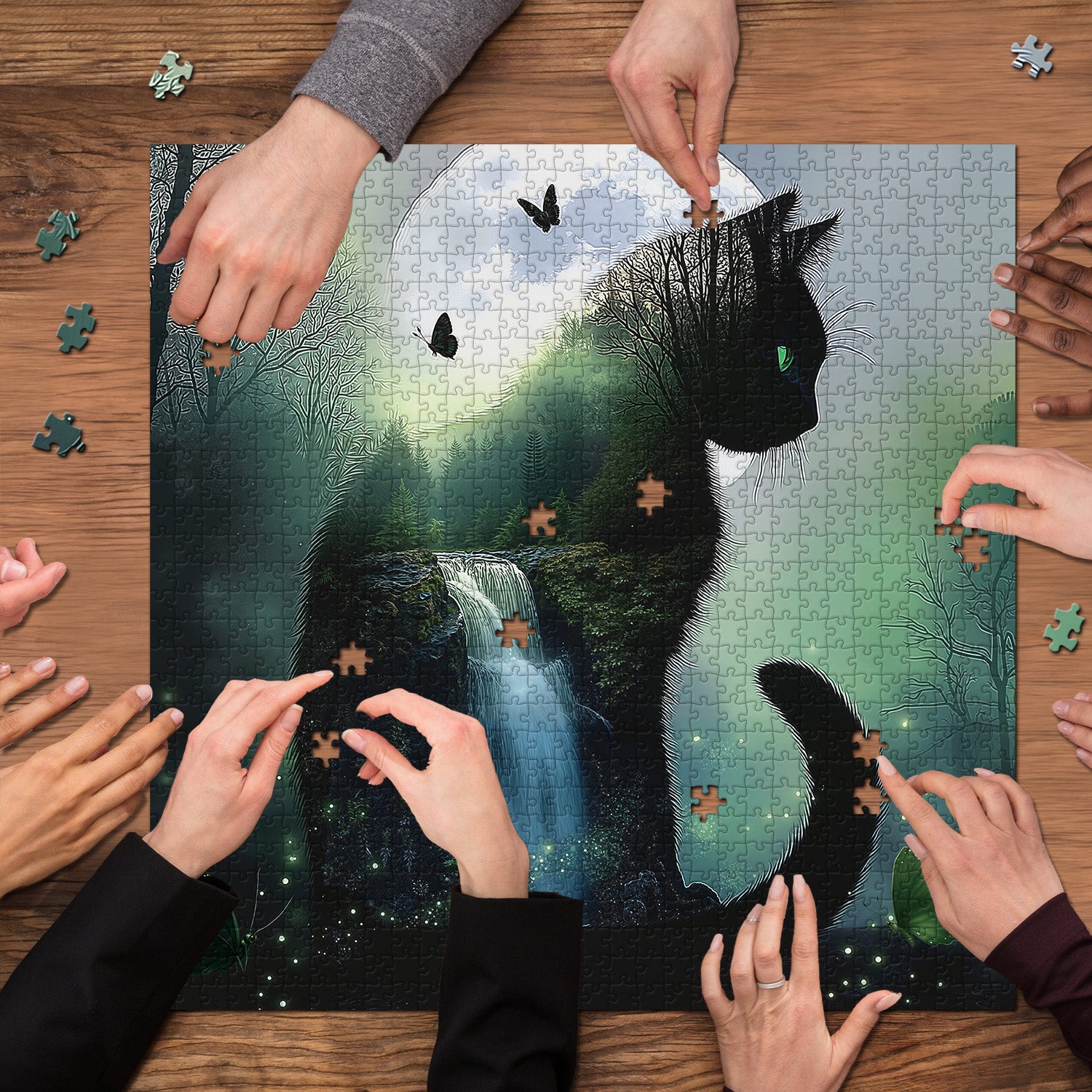 Forest Cat Jigsaw Puzzle 1000 Pieces