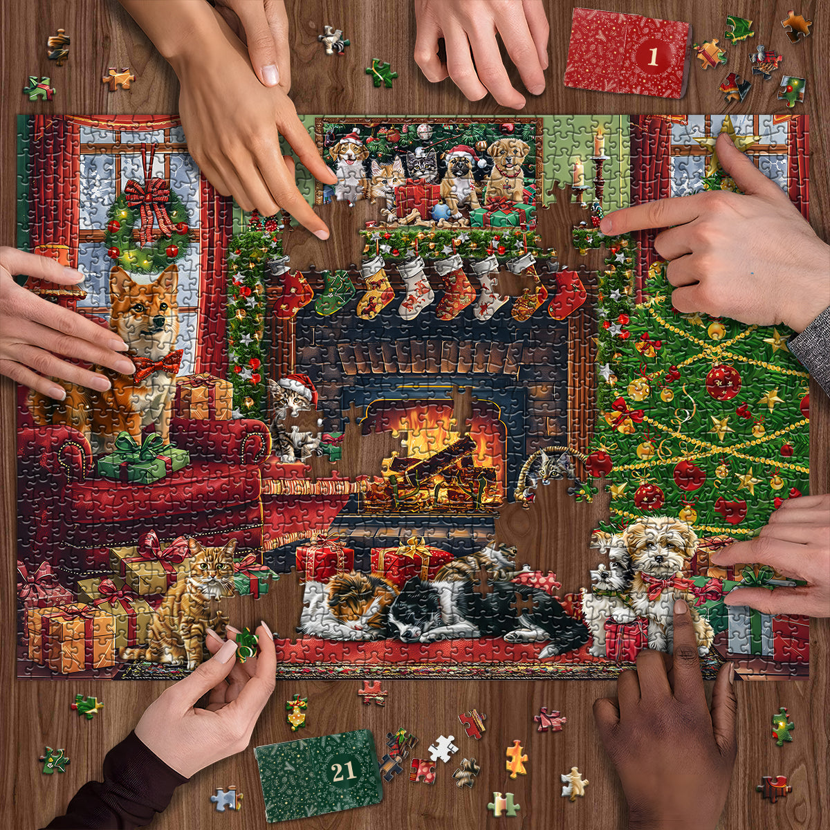 Cozy Christmas Advent Kalender Jigsaw Puzzle 1000 stuks