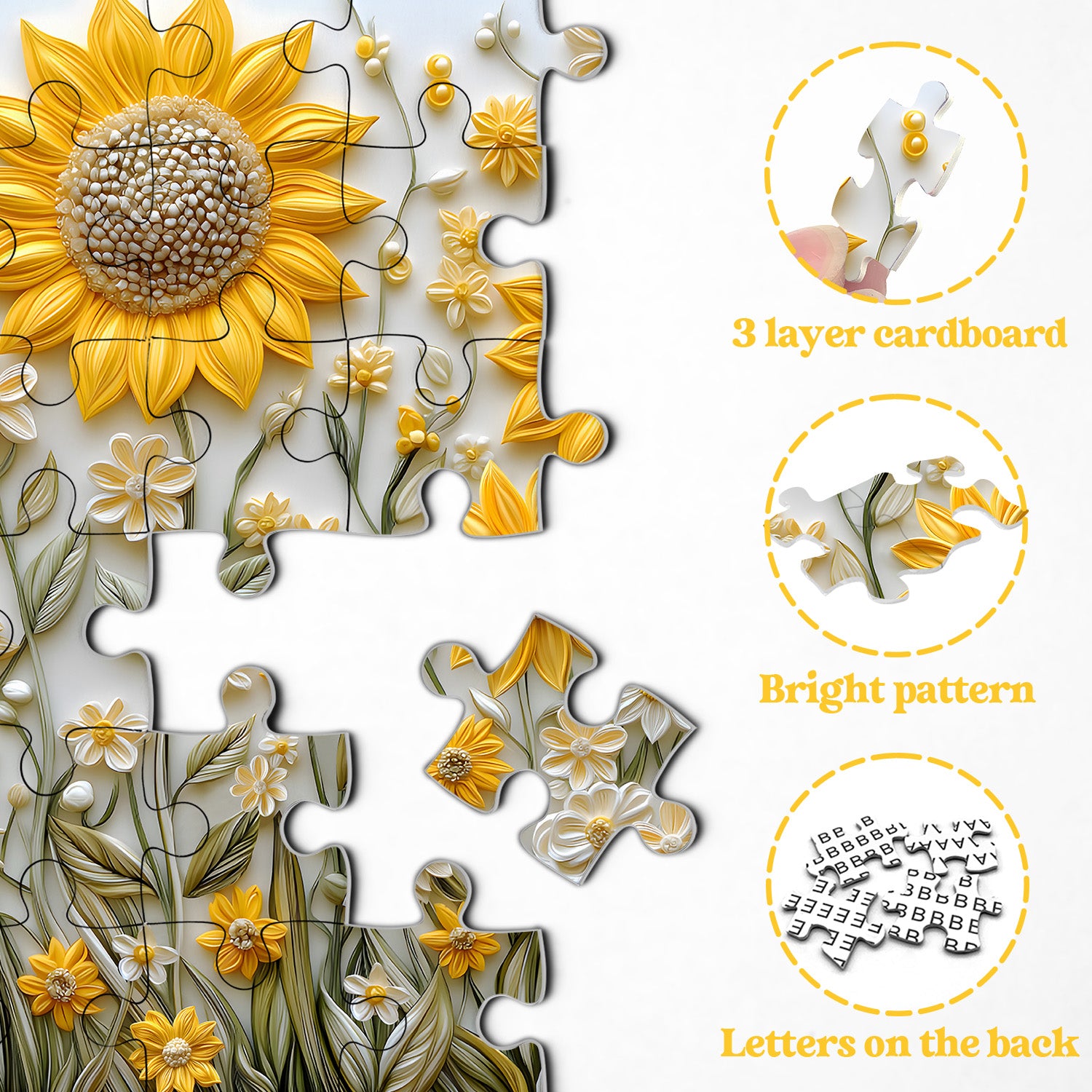 Golden Sunflower Jigsaw Puzzle 1000 Pieces