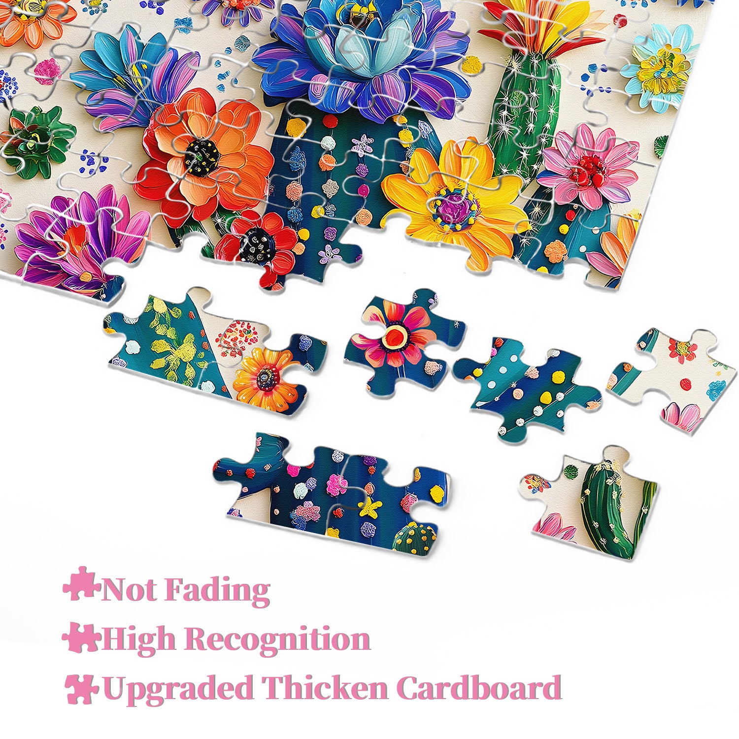 Color Cactus Jigsaw Puzzle 1000 Pieces