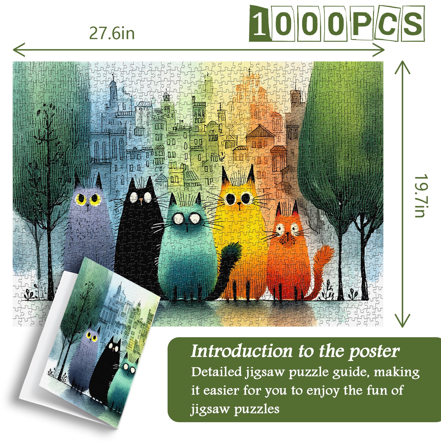 Chromatic Cats Jigsaw Puzzle 1000 Pieces