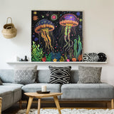 Dance of Brilliant Jellyfish Jigsaw Puzzle 1000 Pieces