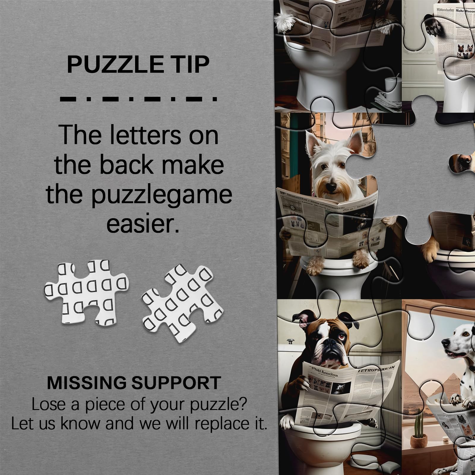 Ideabazar® Pooping Dogs Jigsaw Puzzle 1000 Pieces
