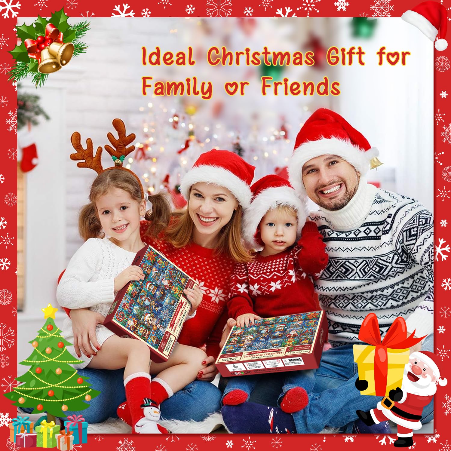 Christmas Treasures Advent Calendar Jigsaw Puzzle  1000 Pieces