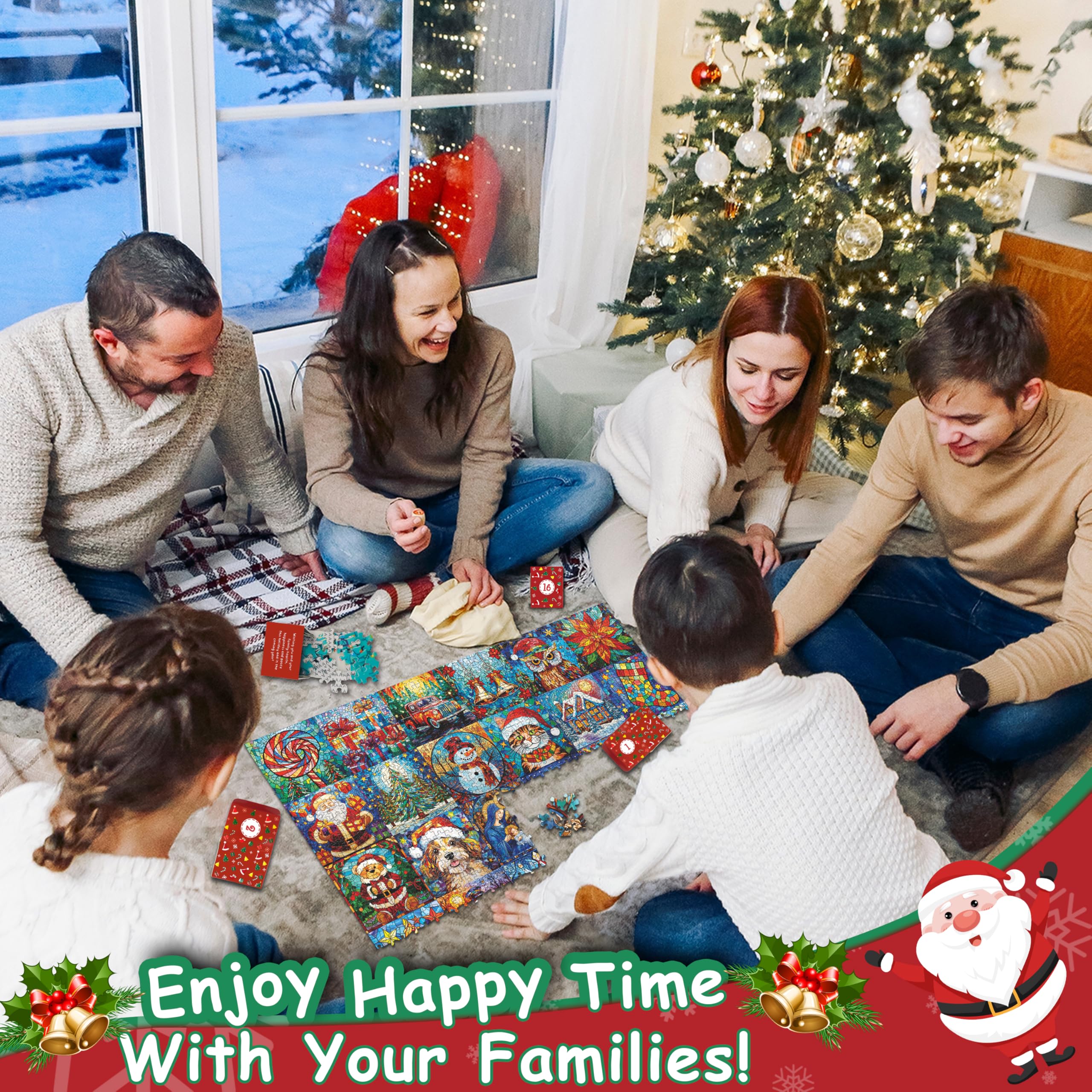 Christmas Treasures Advent Calendar Jigsaw Puzzle  1000 Pieces