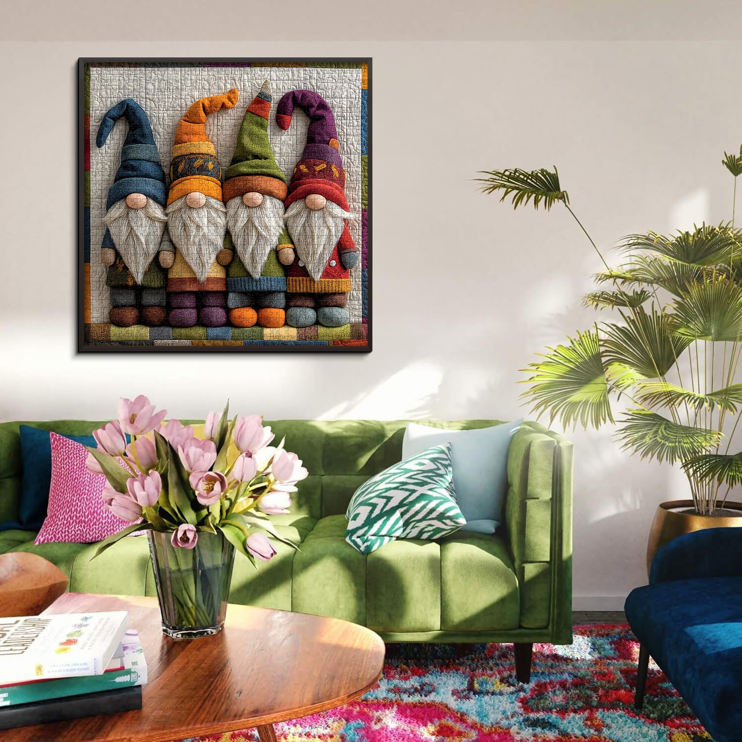 Colorful Gnomes Jigsaw Puzzle 1000 Pieces