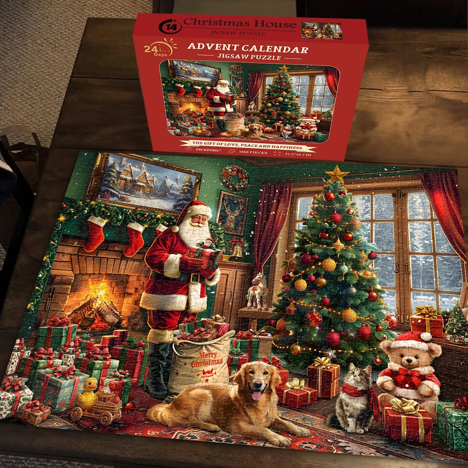 Weihnachtshaus Adventskalender Puzzle 1000 Stücke