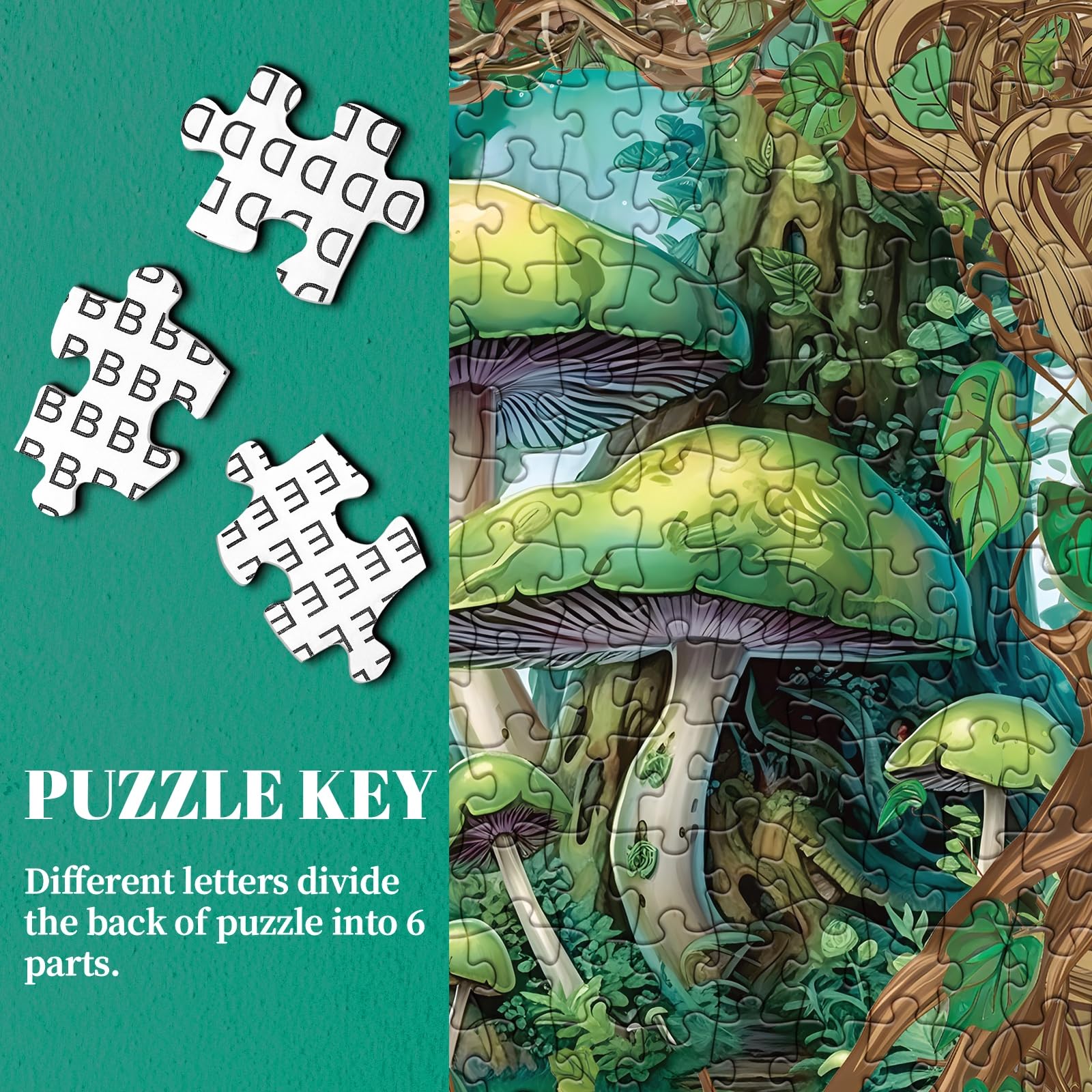 Ideabazar® Enchanted Fungi Jigsaw Puzzle 1000 Pieces
