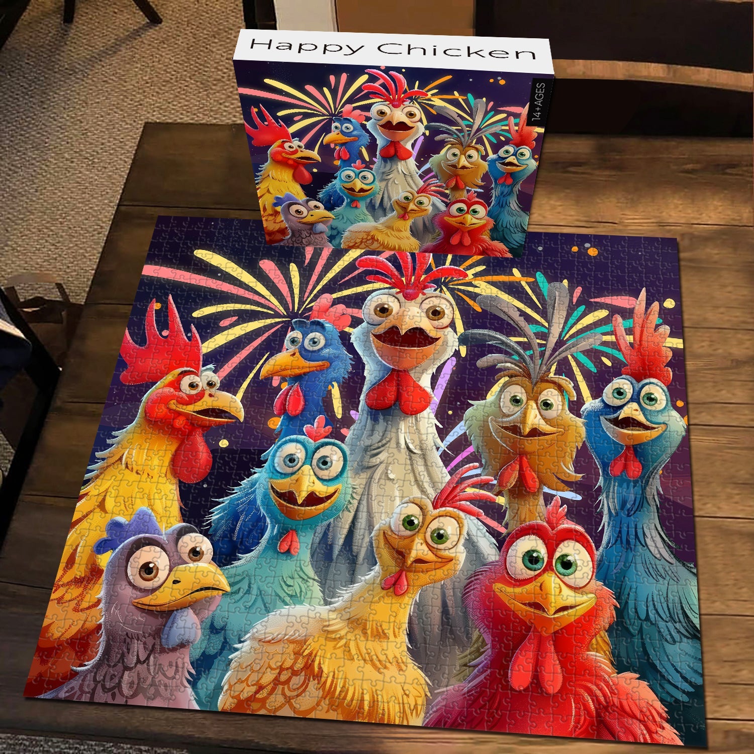 Happy Chicken Jigsaw Puzzle 1000 stuks