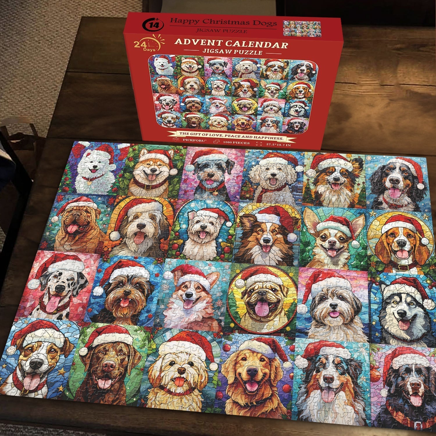 Cozy Hearth Advent Calendar Jigsaw Puzzle  1000 Pieces