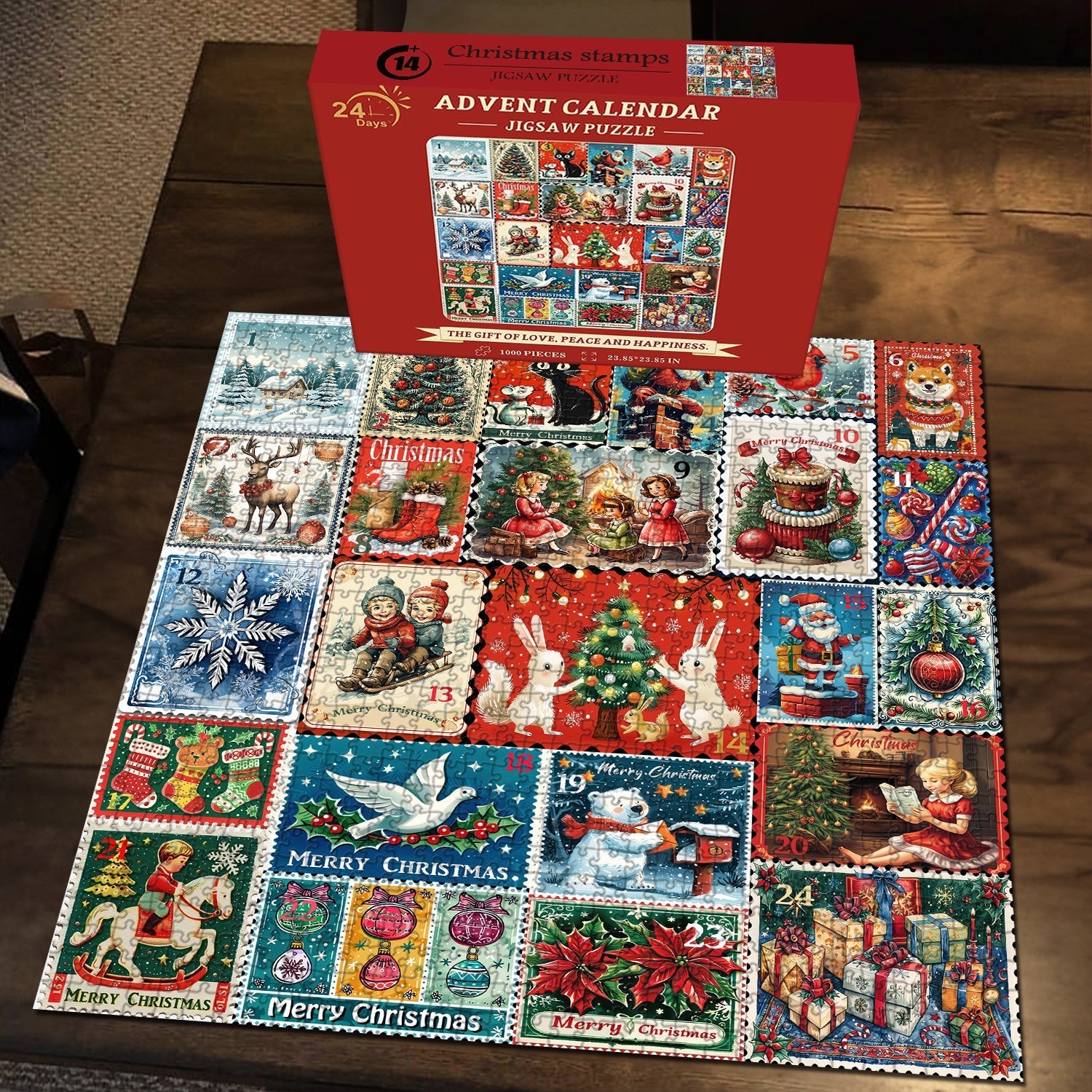 Cozy Hearth Advent Calendar Jigsaw Puzzle  1000 Pieces