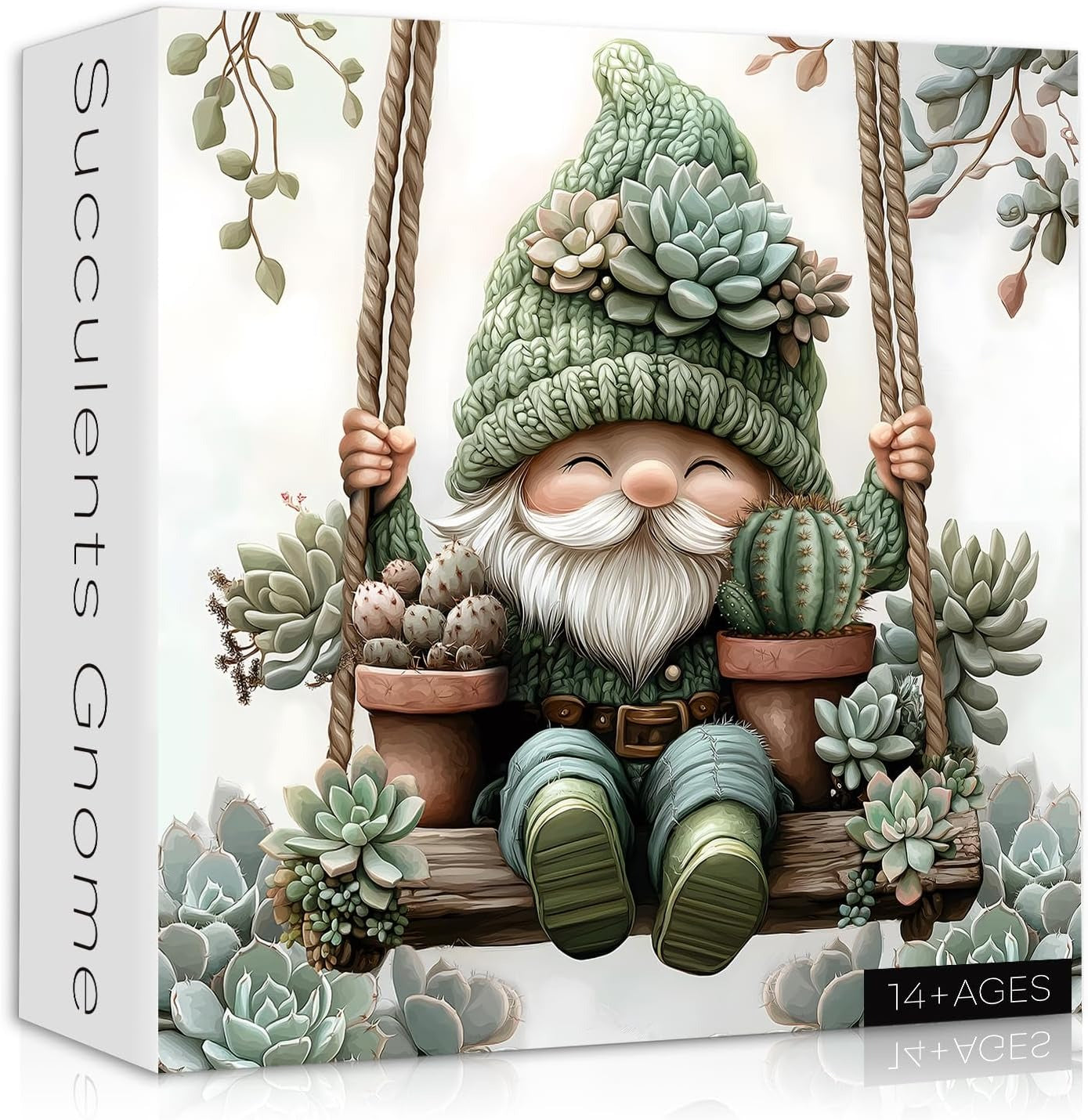 Succulents Gnome Jigsaw Puzzle 1000 Pieces