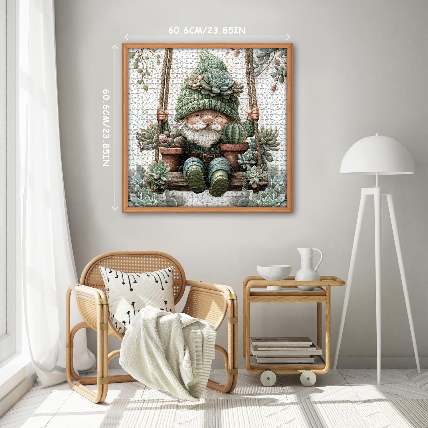 Succulents Gnome Jigsaw Puzzle 1000 Pieces