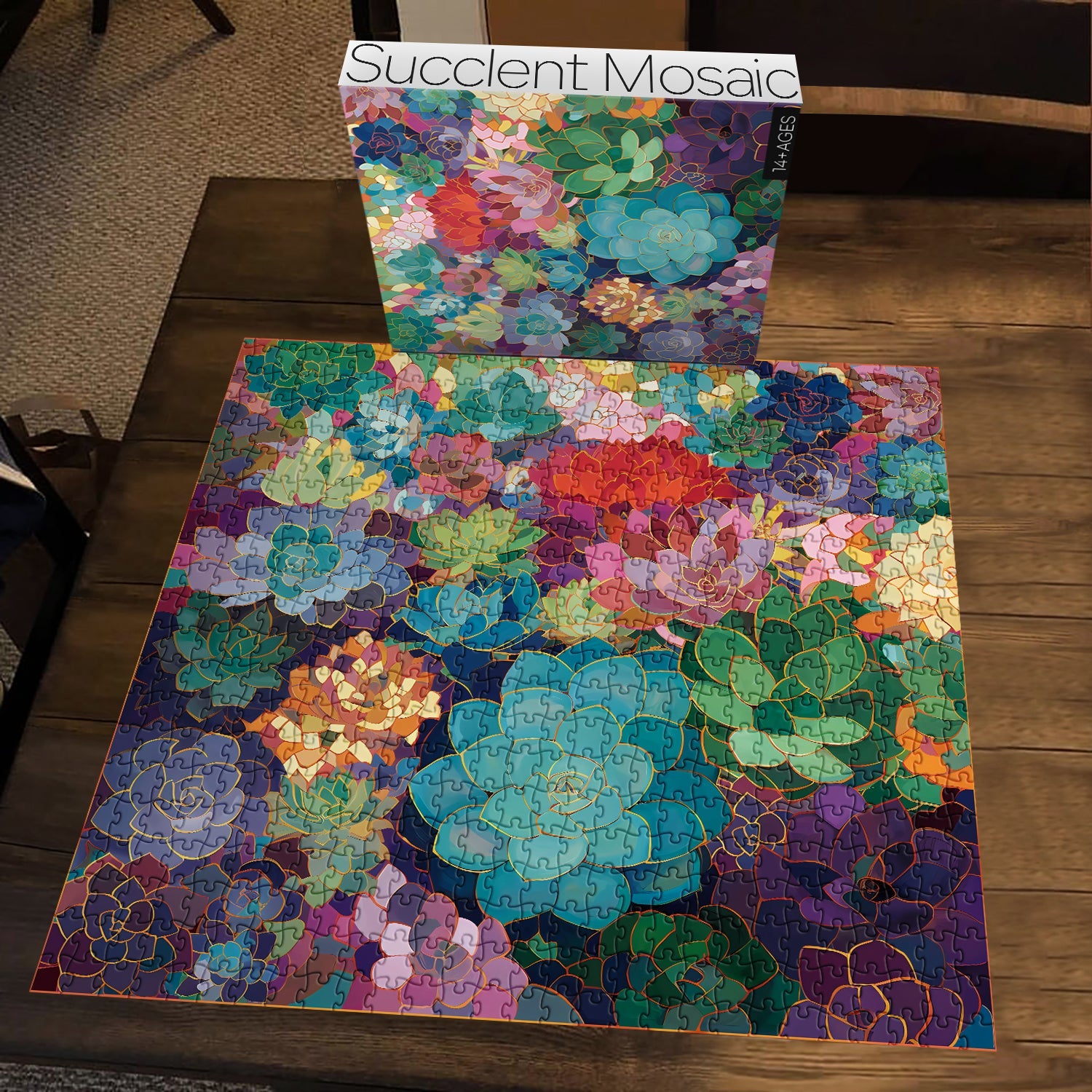 Ideabazar® Gradient Succulent Jigsaw Puzzle 1000 Piece