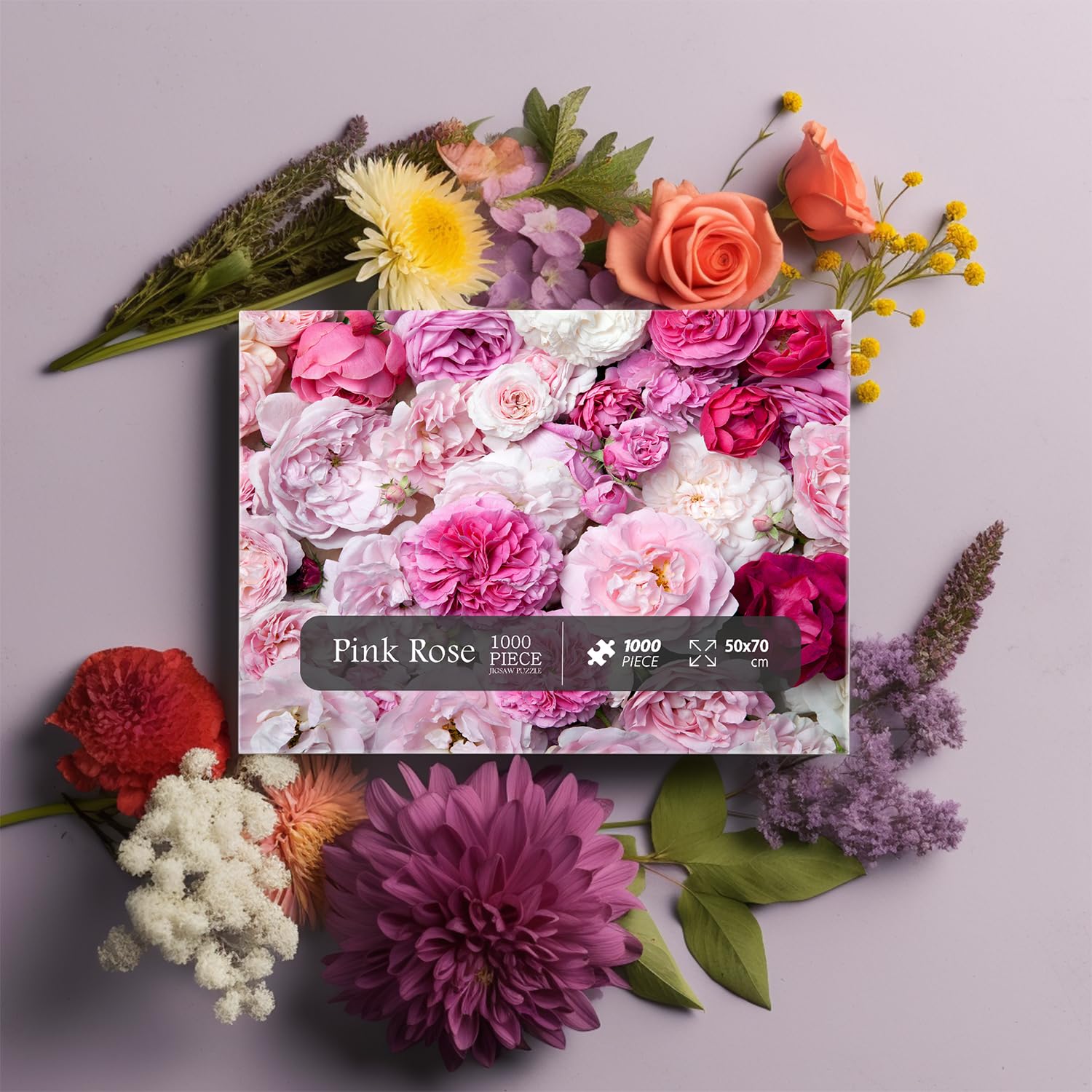 Ideabazar® Pink Rose Flower Jigsaw Puzzle 1000 Pieces