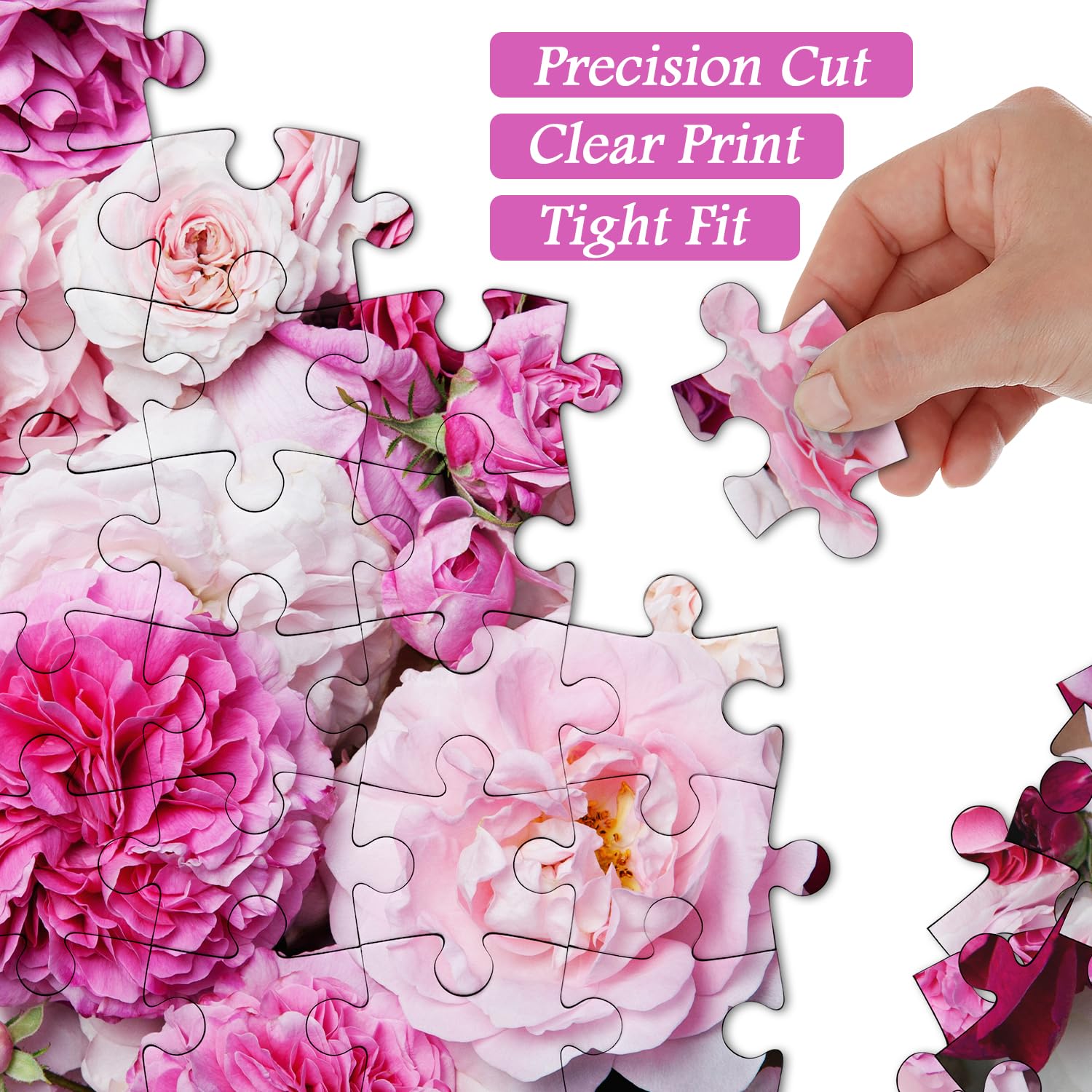 Ideabazar® Pink Rose Flower Jigsaw Puzzle 1000 Pieces