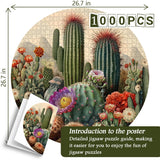 Ideabazar® Vintage Cactus Jigsaw Puzzle 1000 Pieces