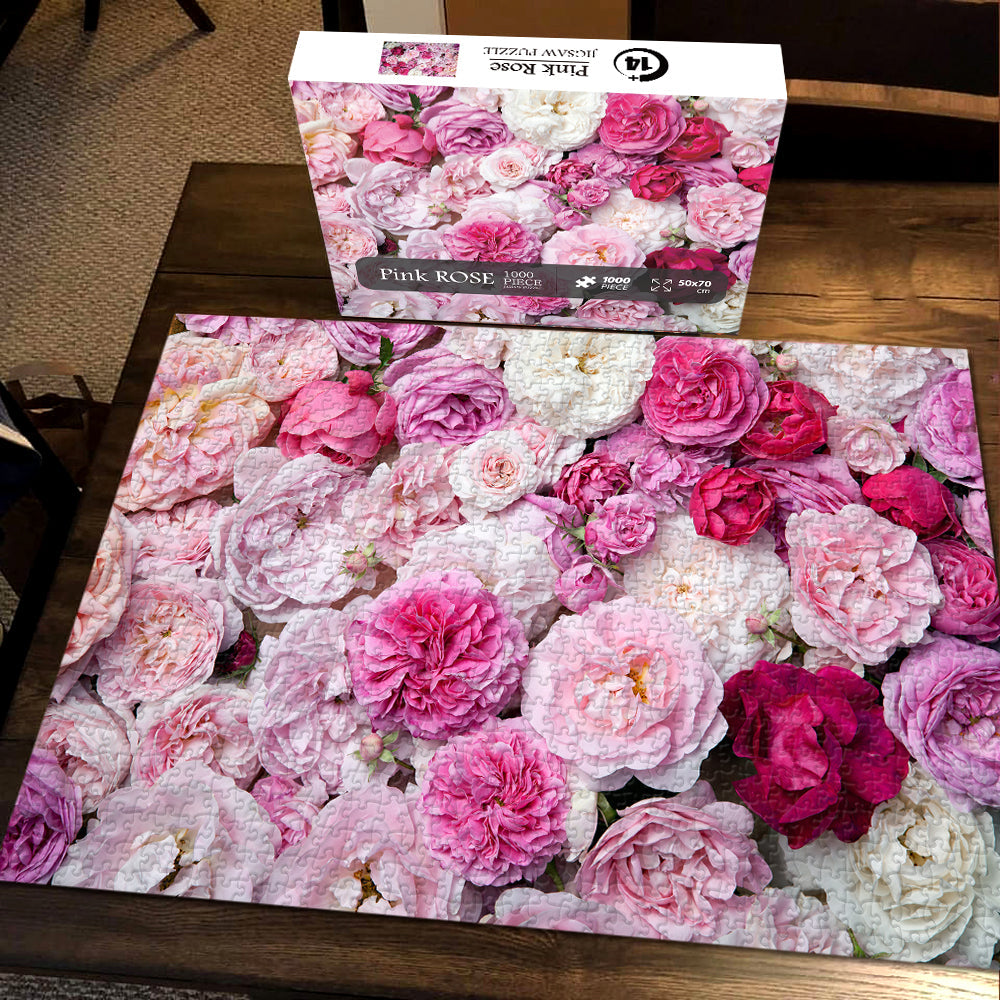 Ideabazar® Pink Rose Flower Jigsaw Puzzle 1000 Pieces
