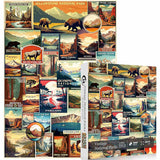 IdeaBazar® Vintage National Parks Jigsaw Puzzle 1000 stuks