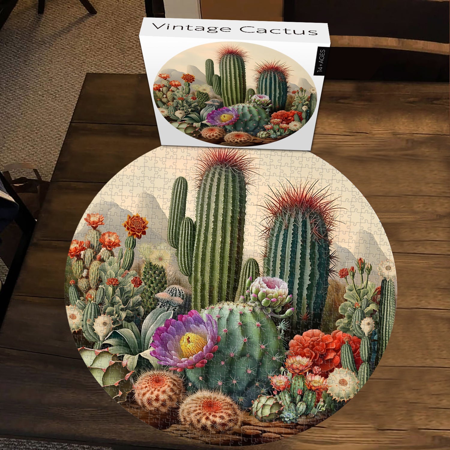 Ideabazar® Vintage Cactus Jigsaw Puzzle 1000 Pieces