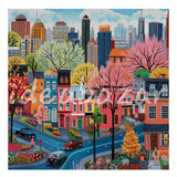 Colorful Street Scene Diamond Painting Kit